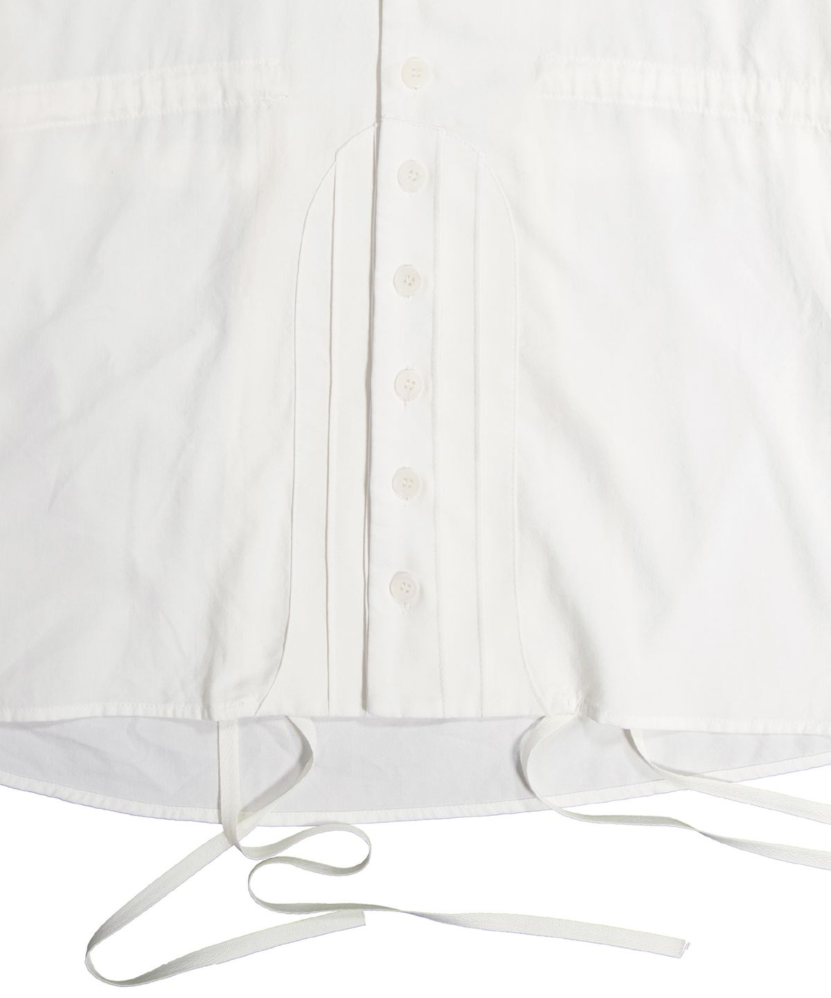 래크로프(LACKROPE) TIE TUNIC SHIRT - WHITE