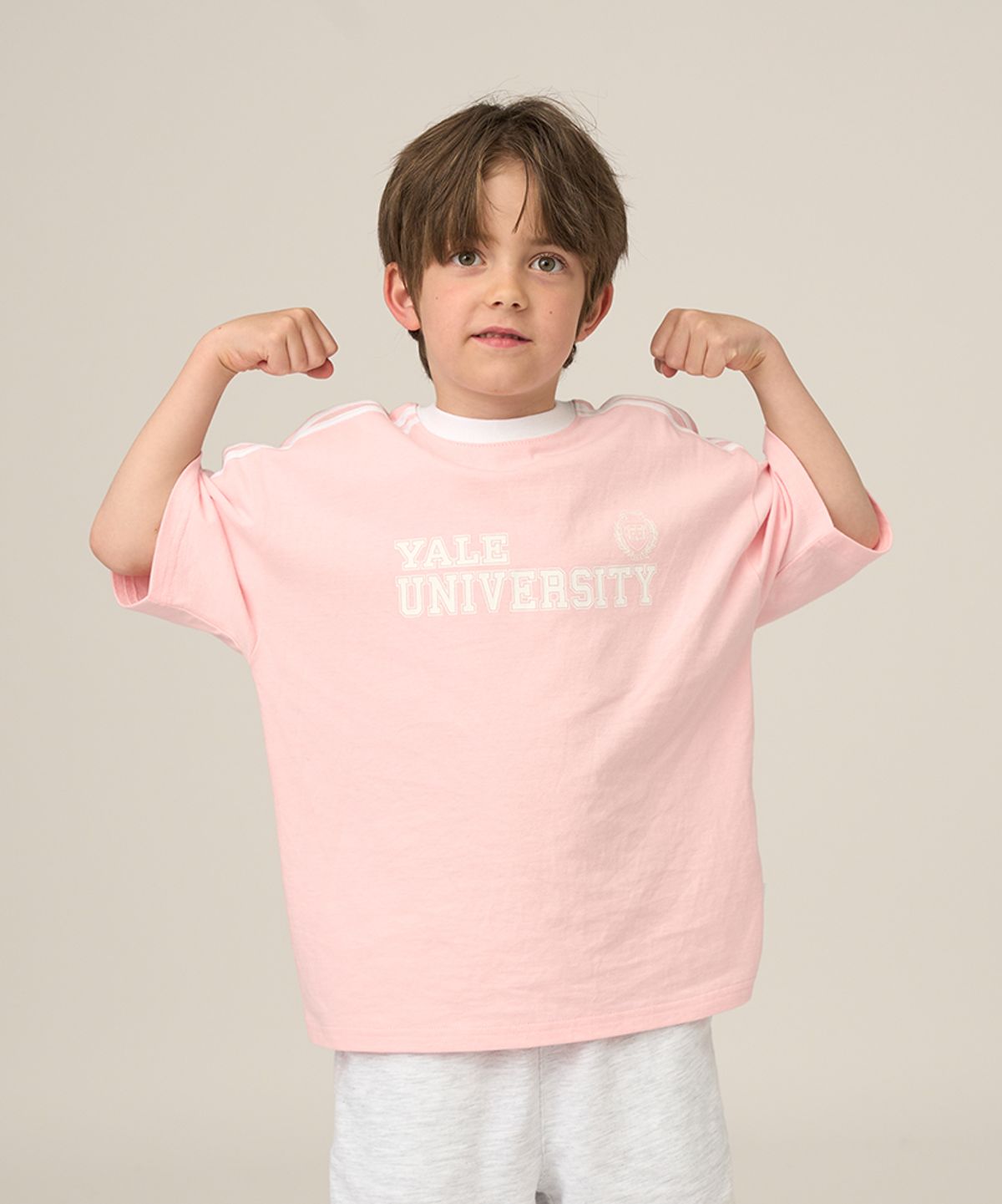 예일키즈(YALE KIDS) 예일 라인 포인트 반팔 티셔츠 A5M018