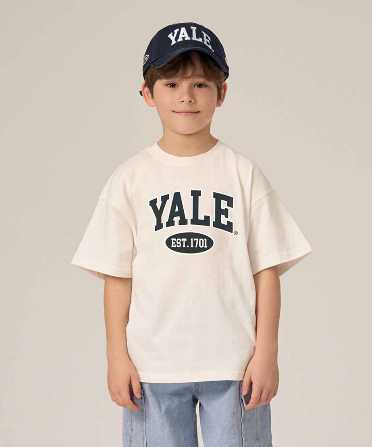 예일키즈(YALE KIDS) 예일키즈 헤리티지 빅 프린팅 반팔 셔츠 A5M052