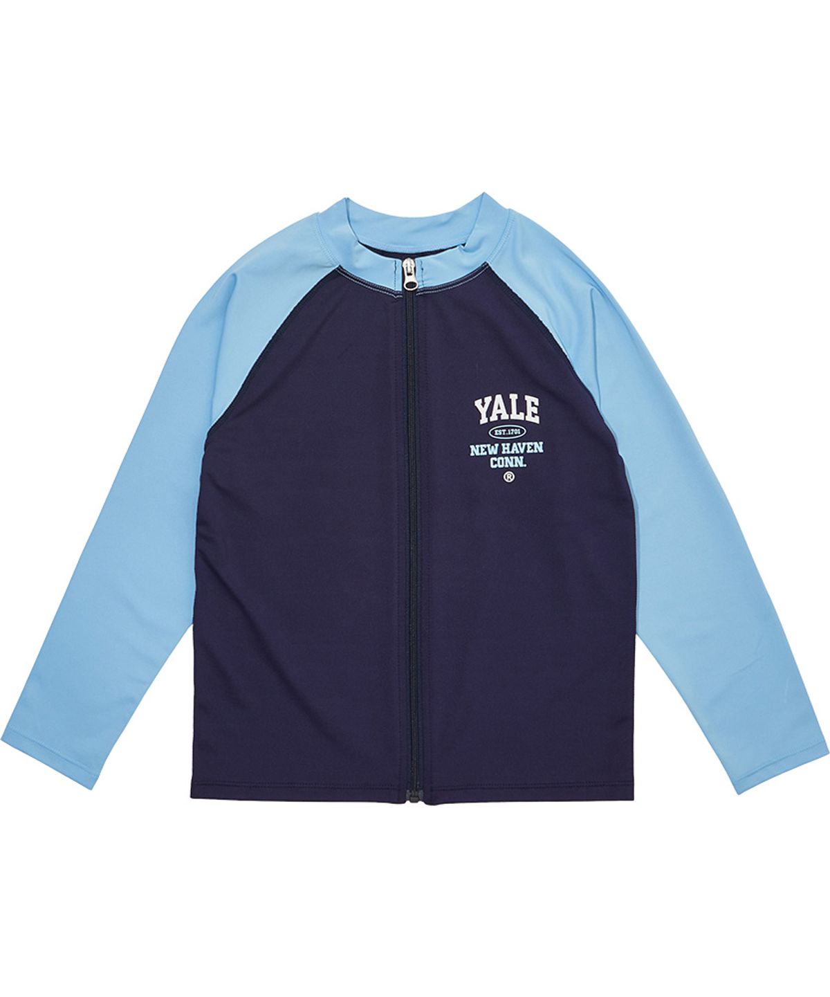 예일키즈(YALE KIDS) 컬러 배색 집업 래쉬가드 A5M042
