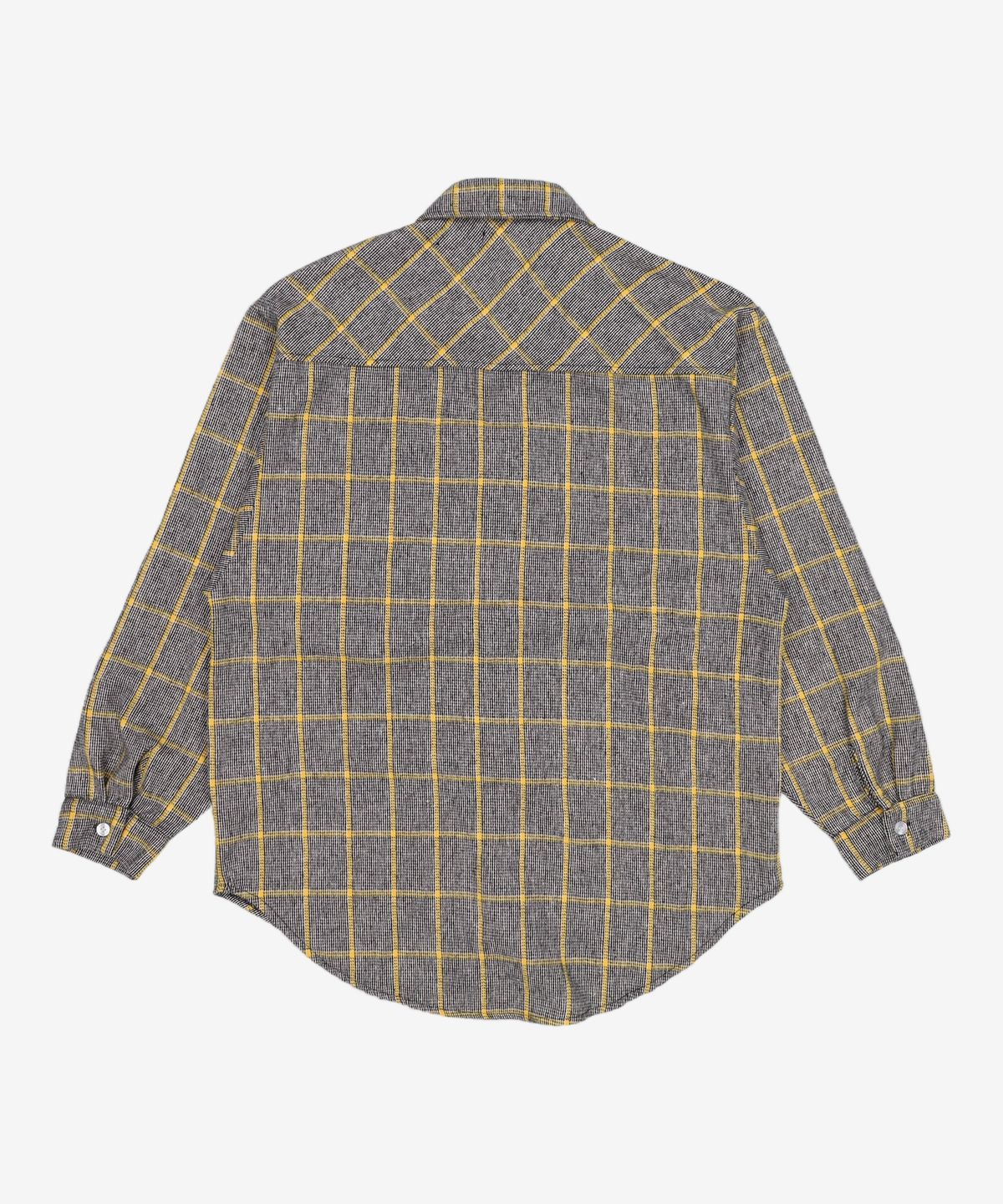 어드바이저리(ADVISORY) Wool Check Oversize Shirts - Yellow M