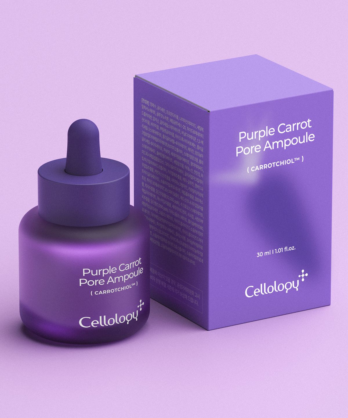 셀올로지(CELLOLOGY) 보라당근 모공앰플 30ml 2개 / 세로모공 가로모공 저자극 바쿠치올 피지 컨트롤