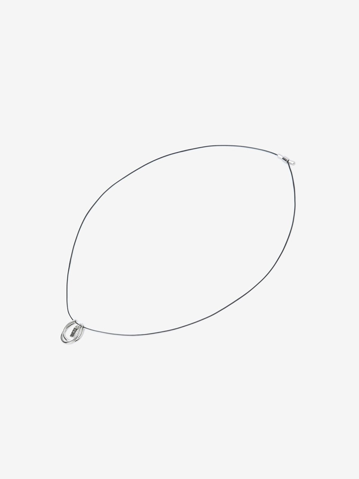 바운더리(BOUNDARY) METAL RING B-LOGO KNOTTED NECKLACE_B261PHJ007