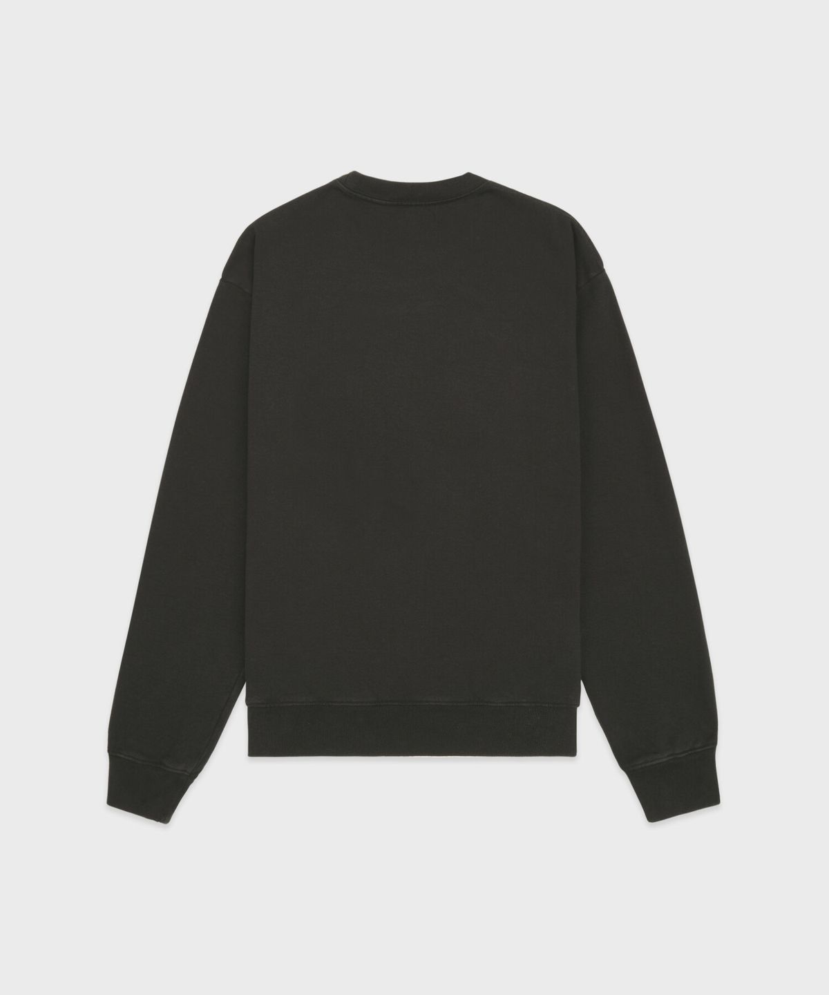 스포티앤리치(SPORTY&RICH) 세리프 로고 자수 크루넥 남여공용 - 페이디드 블랙 R265AUW014