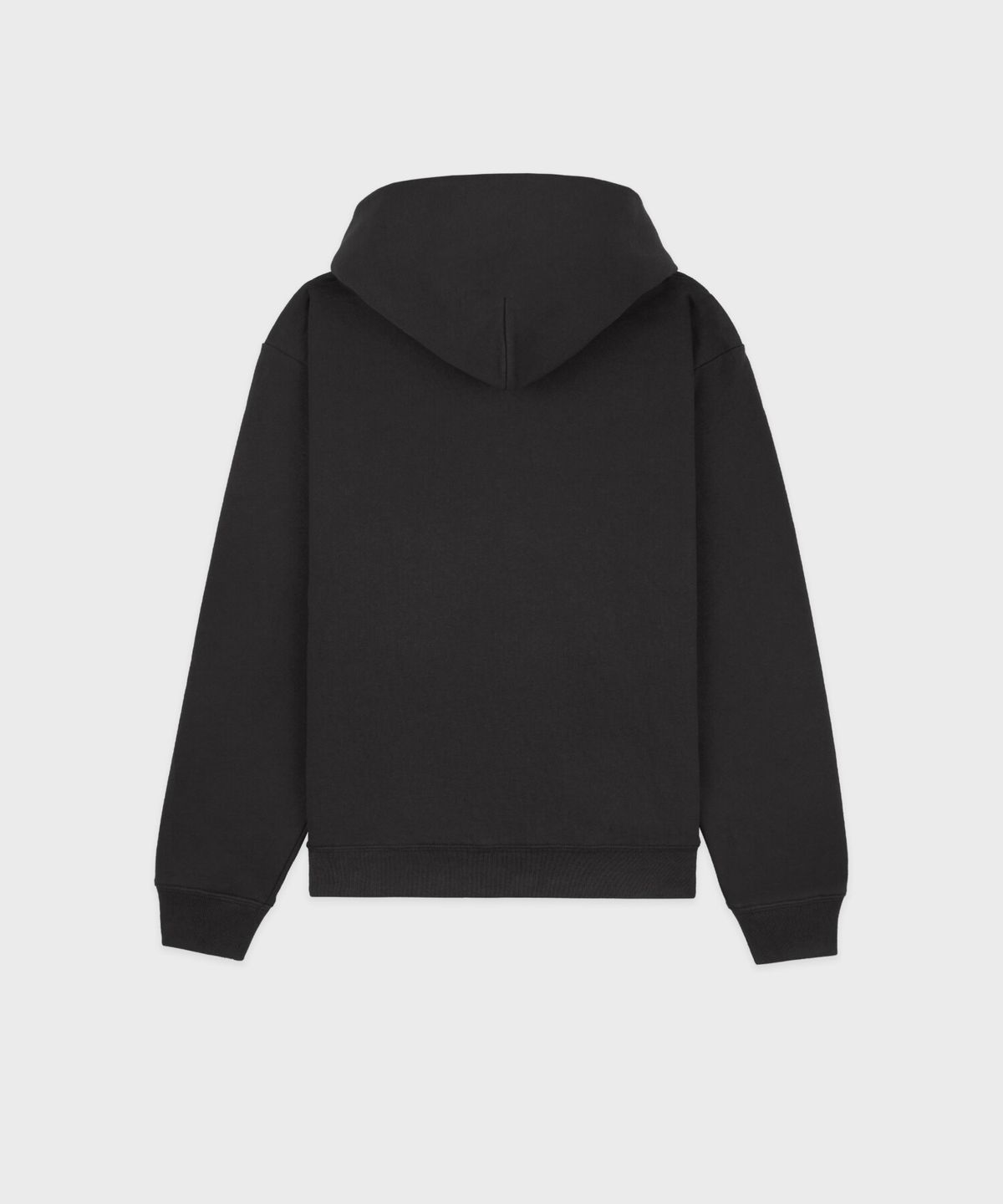 스포티앤리치(SPORTY&RICH) 세리프 로고 자수 집업 후드 남여공용 - 페이디드 블랙 R265AUW008