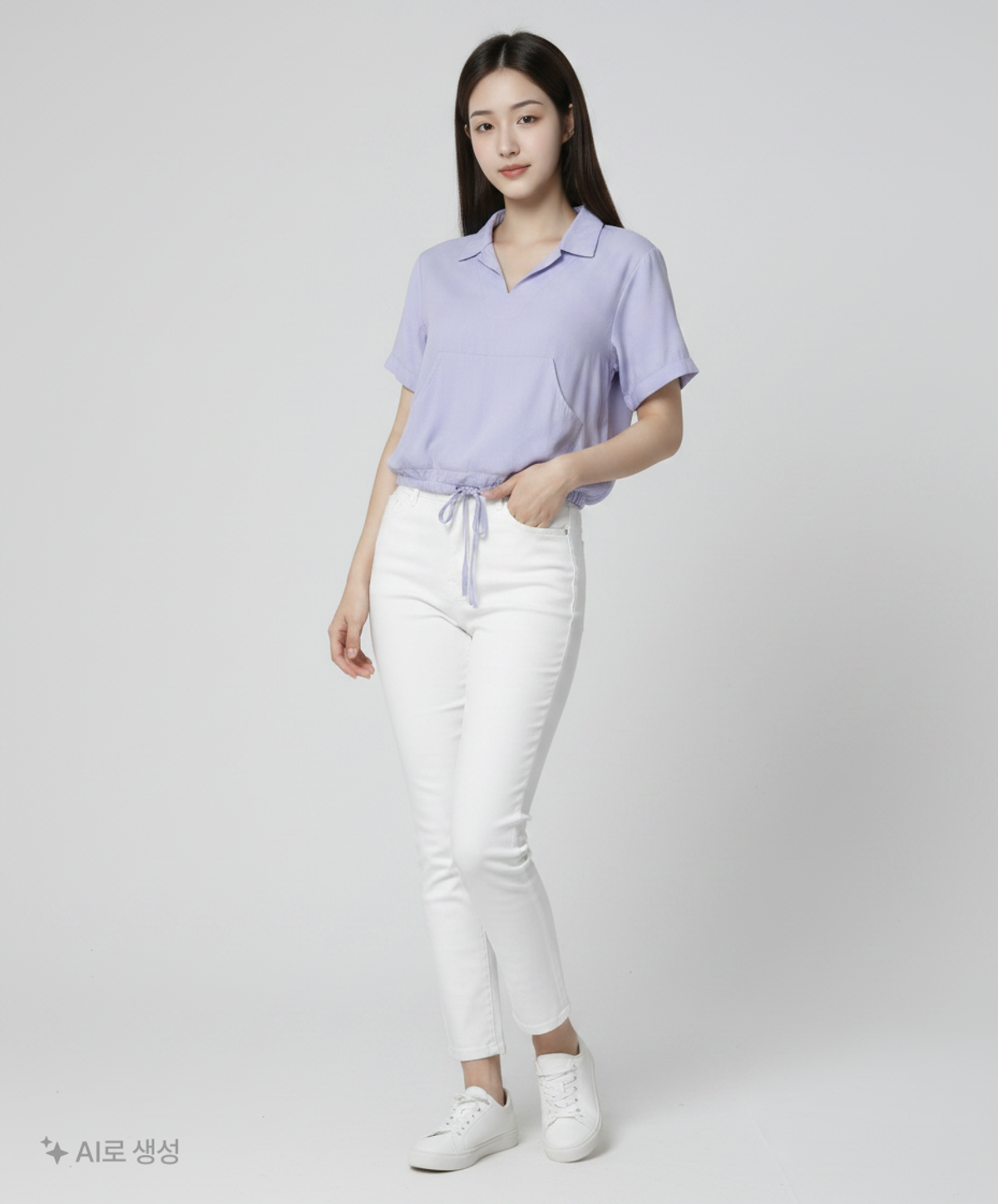 미쏘(MIXXO) 풀오버형 셔츠카라 크롭 셔츠 MIWYAB741C S