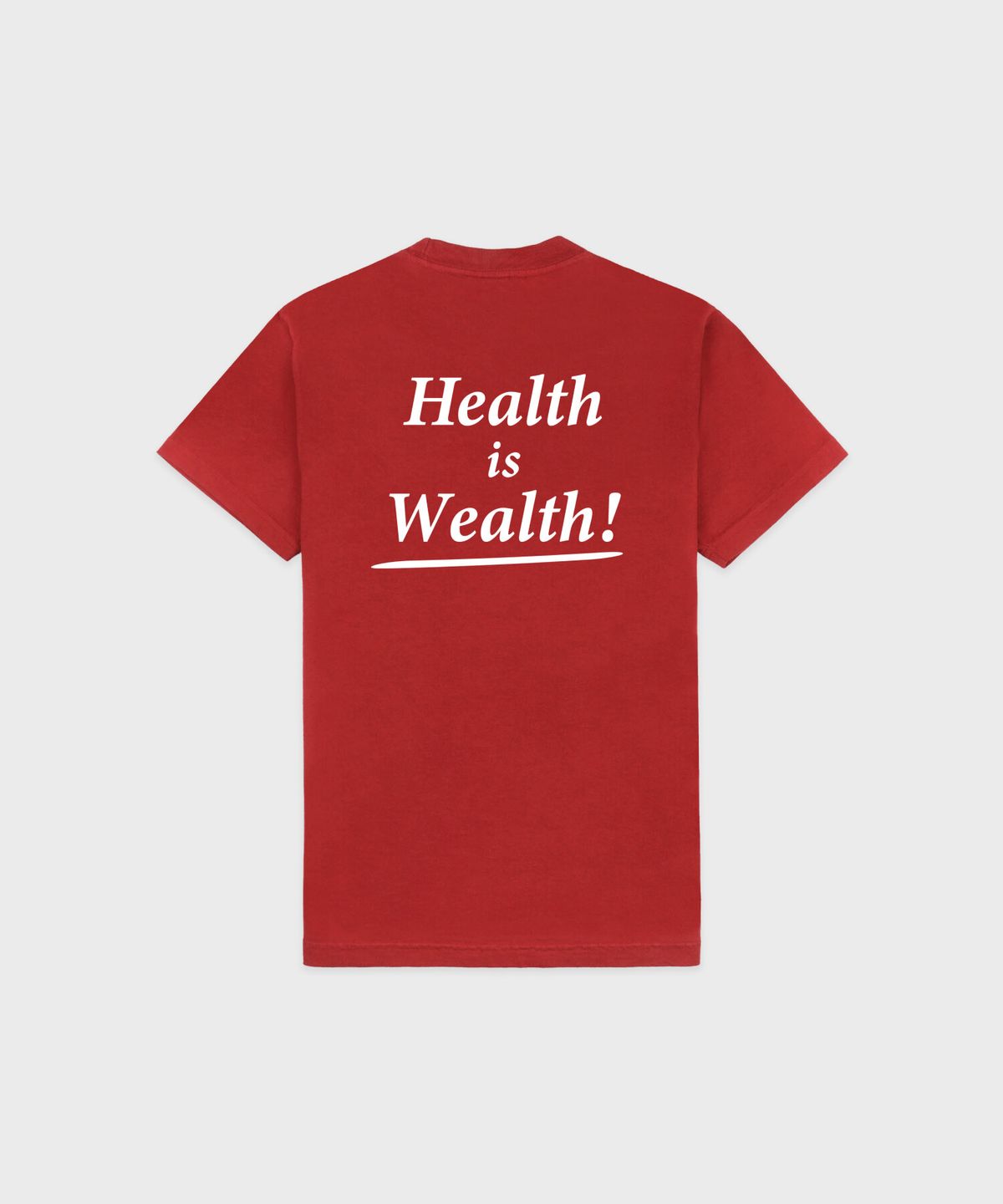 스포티앤리치(SPORTY&RICH) Health is Wealth 티셔츠 남여공용 - 레드 R265AUT010