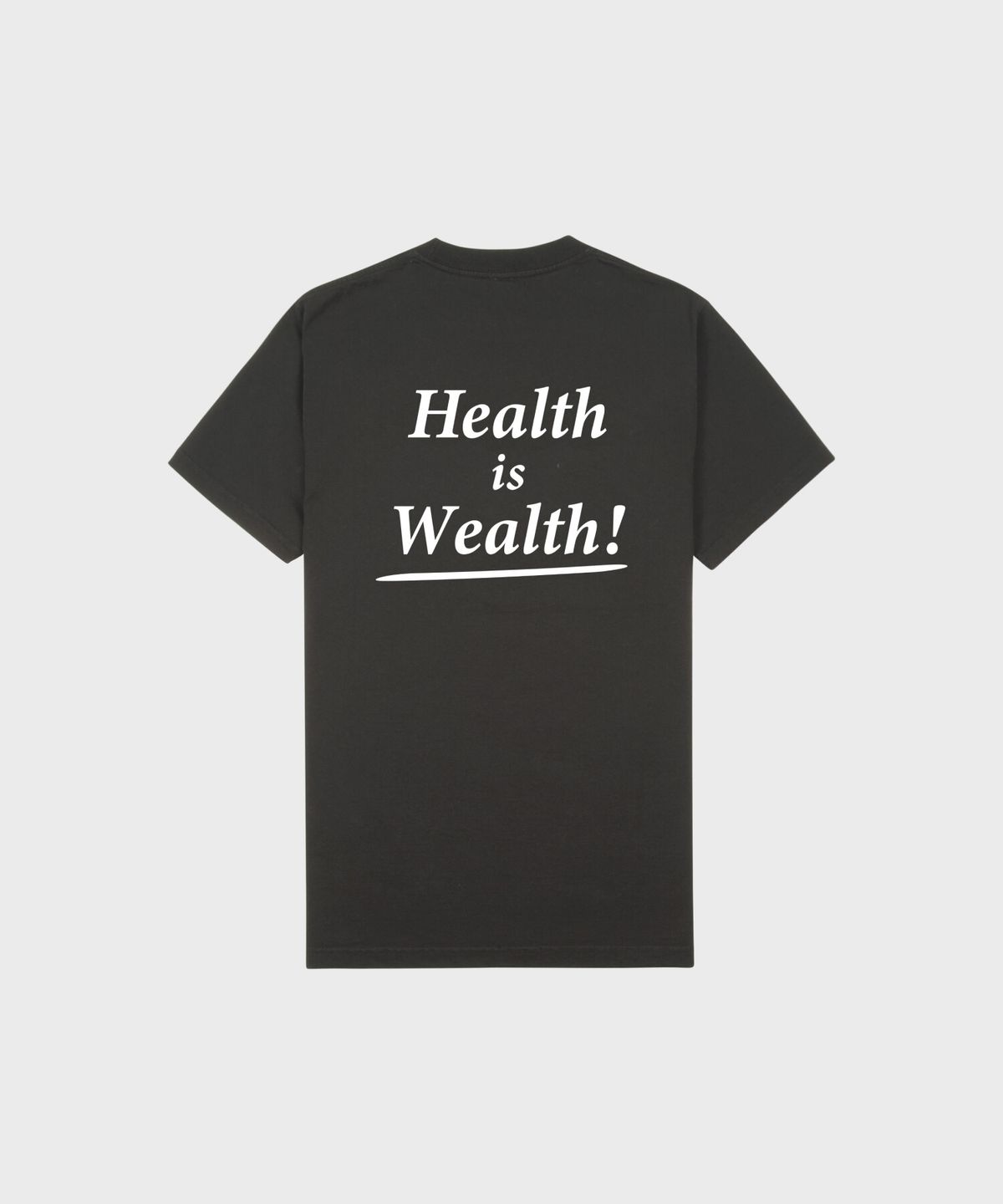 스포티앤리치(SPORTY&RICH) Health is Wealth 티셔츠 남여공용 - 페이디드 블랙 R265AUT007