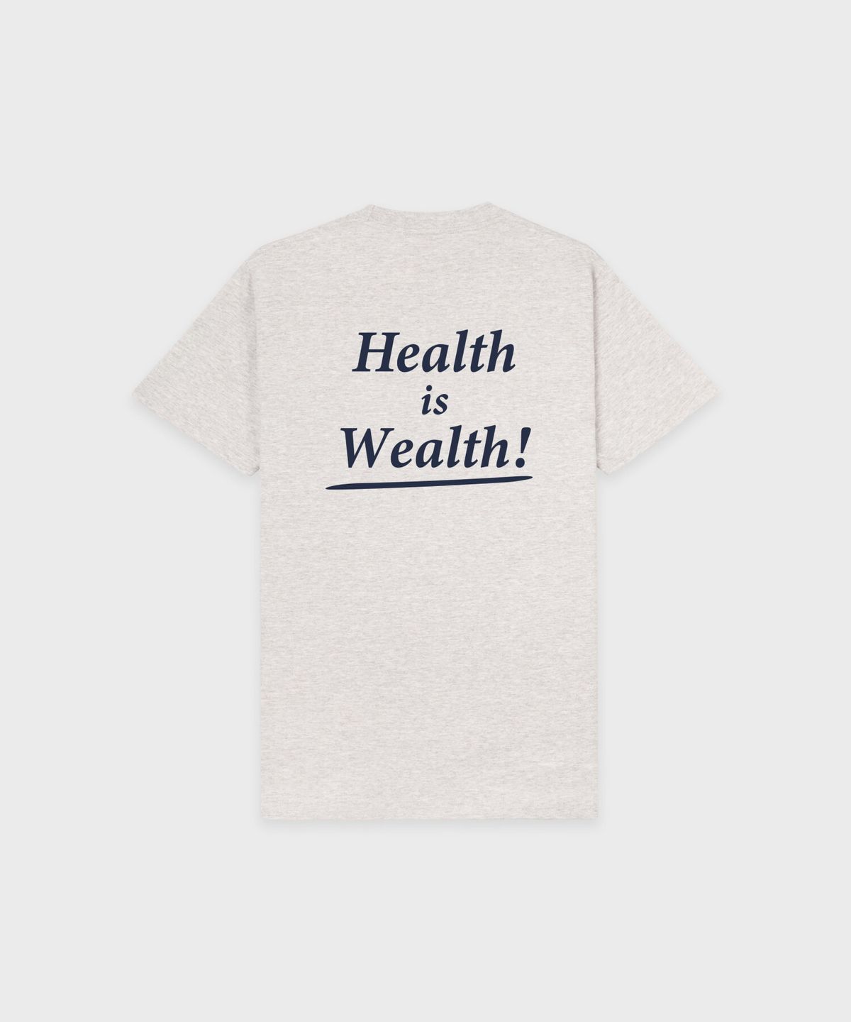 스포티앤리치(SPORTY&RICH) Health is Wealth 티셔츠 남여공용 - 그레이 R265AUT009
