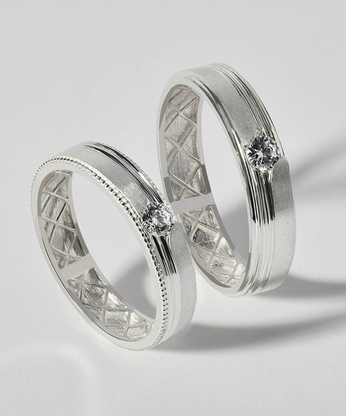엘렌쥬얼리(HELENE JEWELRY) 실버 925 Silver 베레타 커플 링 은 반지