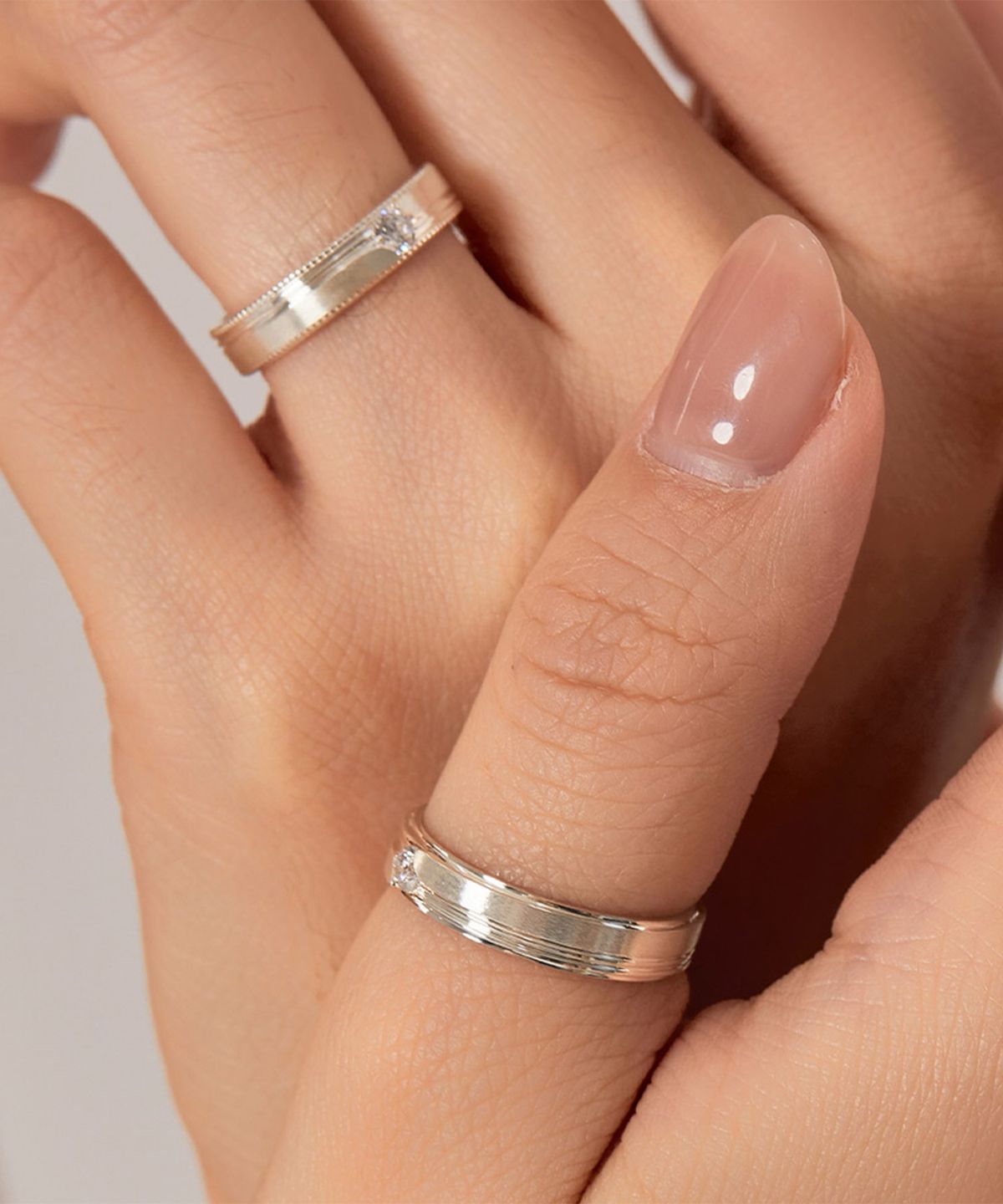 엘렌쥬얼리(HELENE JEWELRY) 실버 925 Silver 베레타 커플 링 은 반지