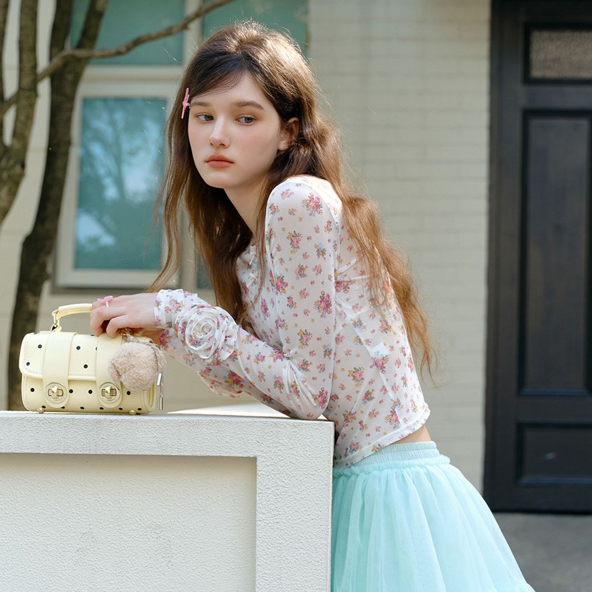 쎄무아듀(CEST MOIDEW) Cest_Romantic floral long sleeve top