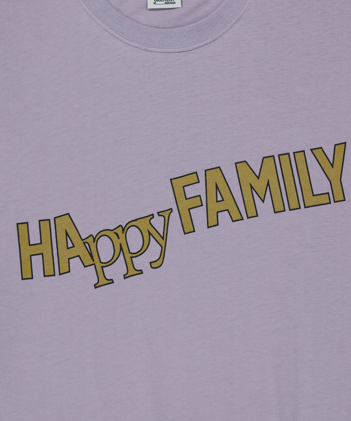 유니버스 가먼트(UNIVERSE GARMENT) Happy 패밀리 크롭 티셔츠_PURPLE