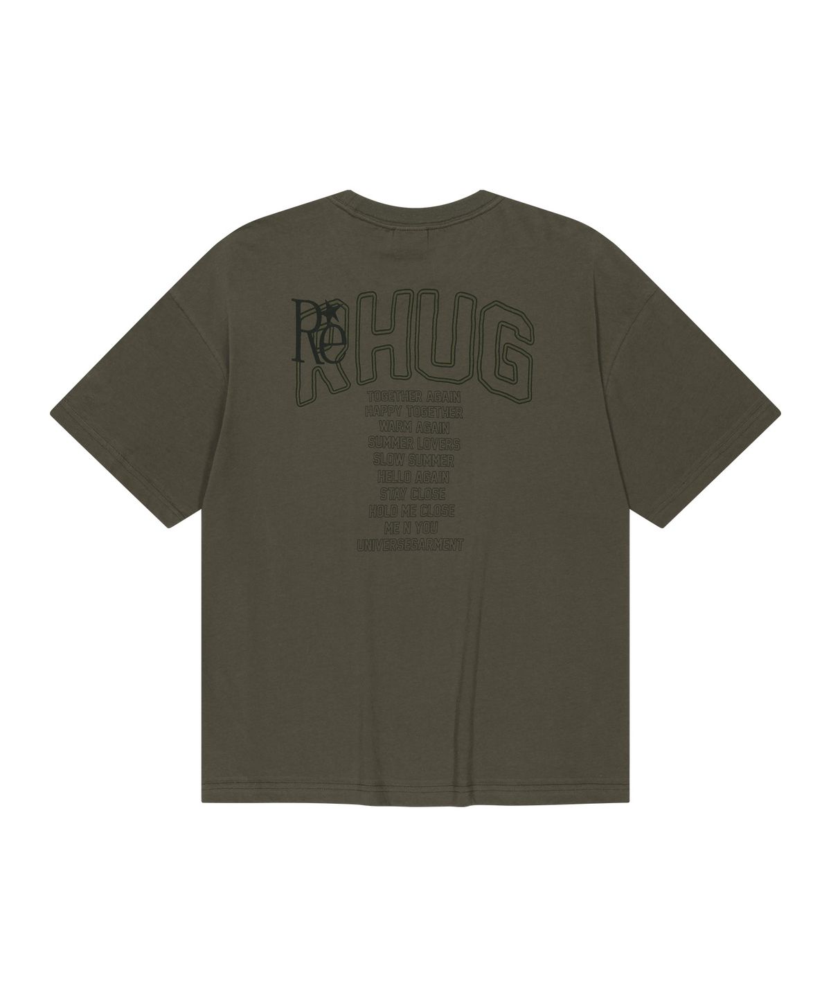 유니버스 가먼트(UNIVERSE GARMENT) Happy 패밀리 크롭 티셔츠_BROWN