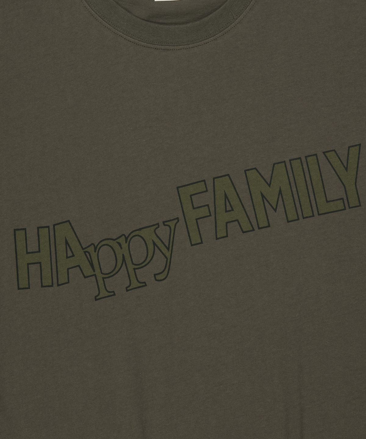유니버스 가먼트(UNIVERSE GARMENT) Happy 패밀리 크롭 티셔츠_BROWN