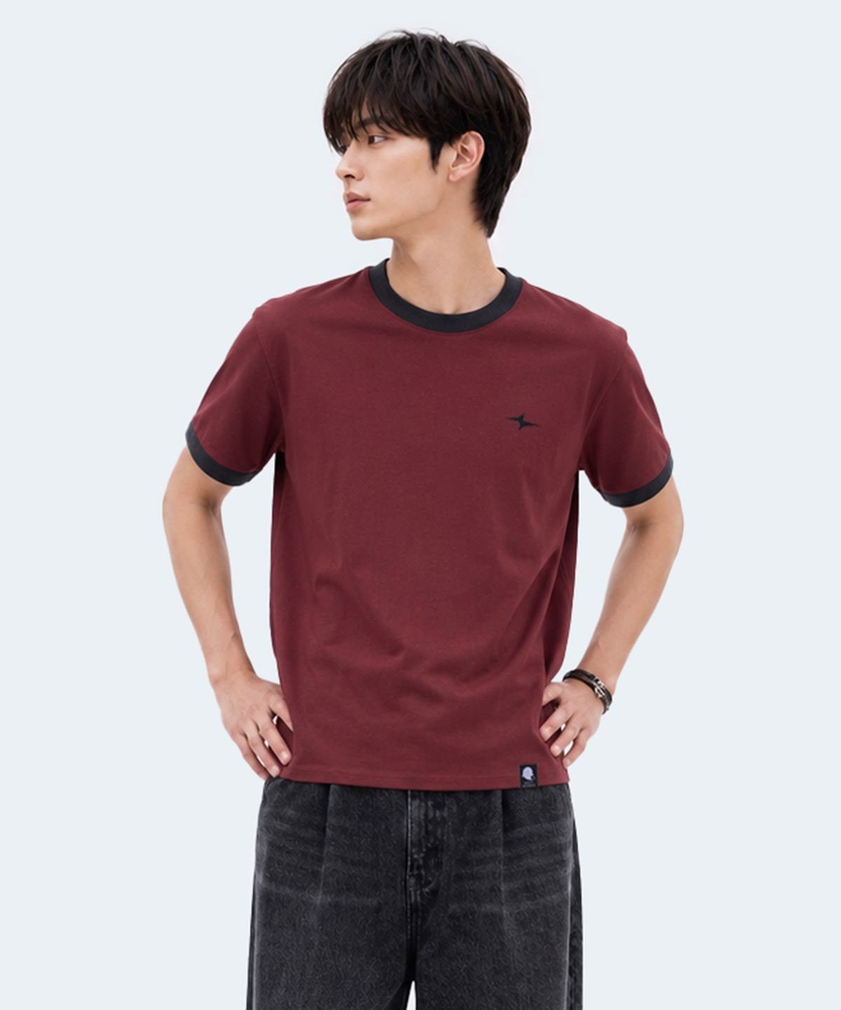 고스트리퍼블릭(GHOST REPUBLIC) 크롭 링거 반팔티 4Color GT-394