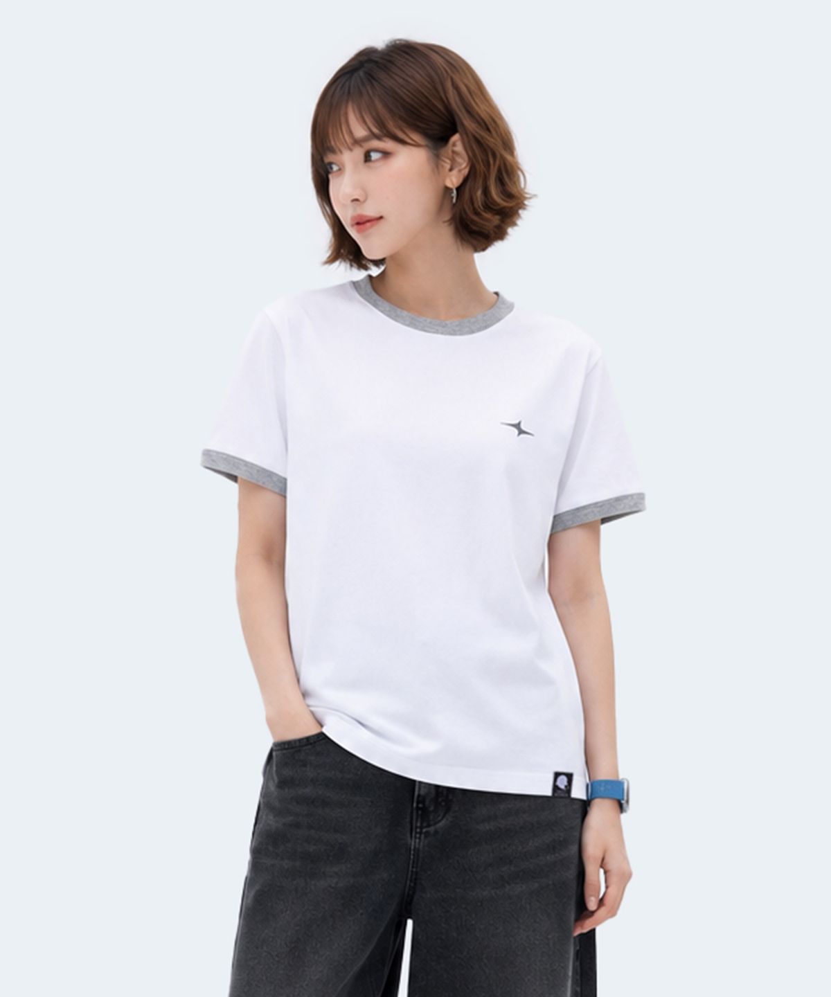 고스트리퍼블릭(GHOST REPUBLIC) 크롭 링거 반팔티 4Color GT-394
