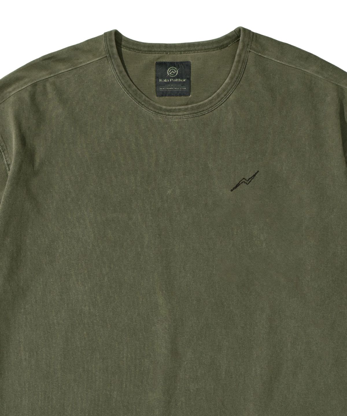칼라파타르(KALAPATTHAR) VINTAGE PIGMENT SHORT SLEEVE T-SHIRT KHAKI