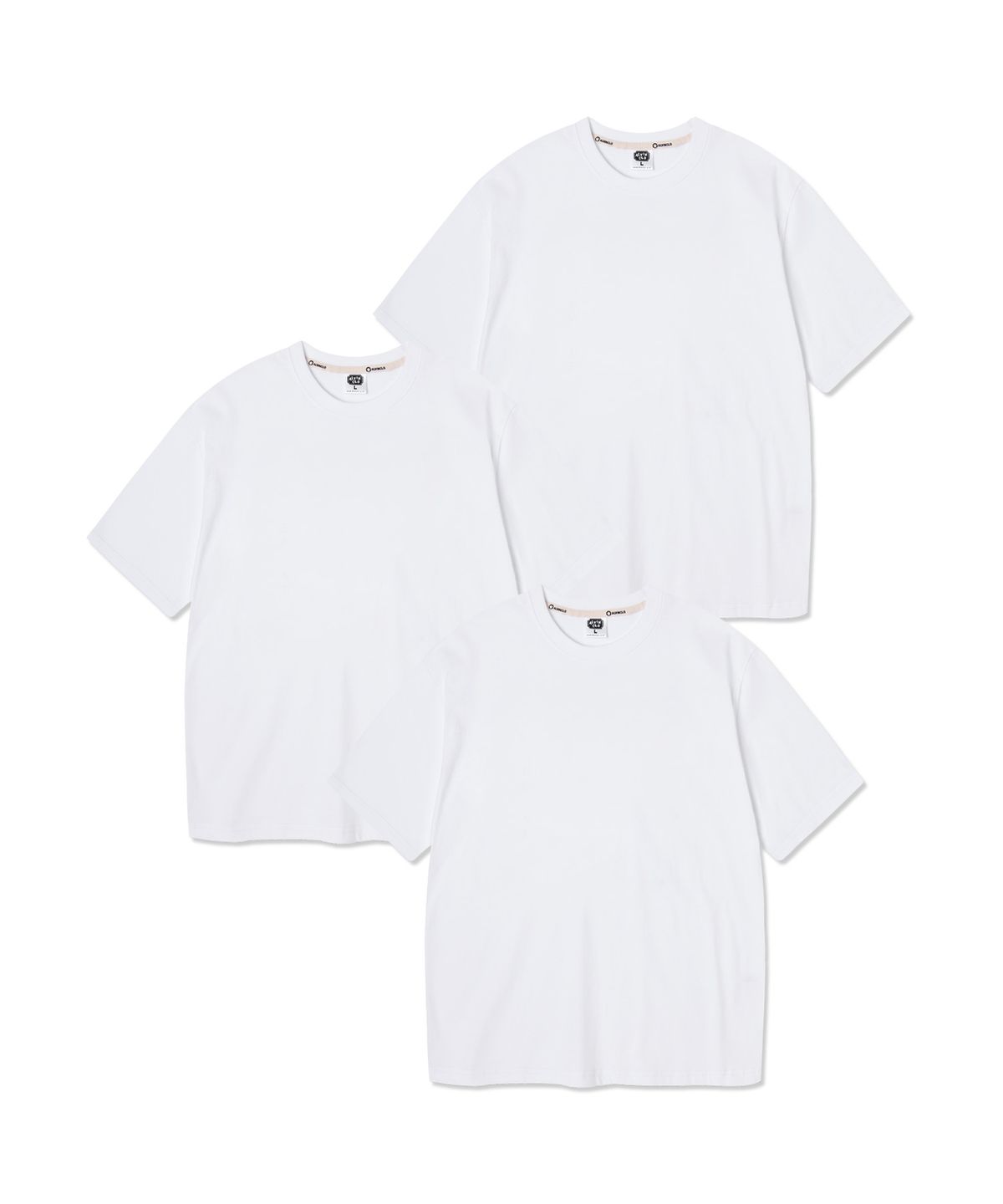 앨빈클로(ALVINCLO) [3PACK] 무지 오버핏 반팔티 3종 패키지