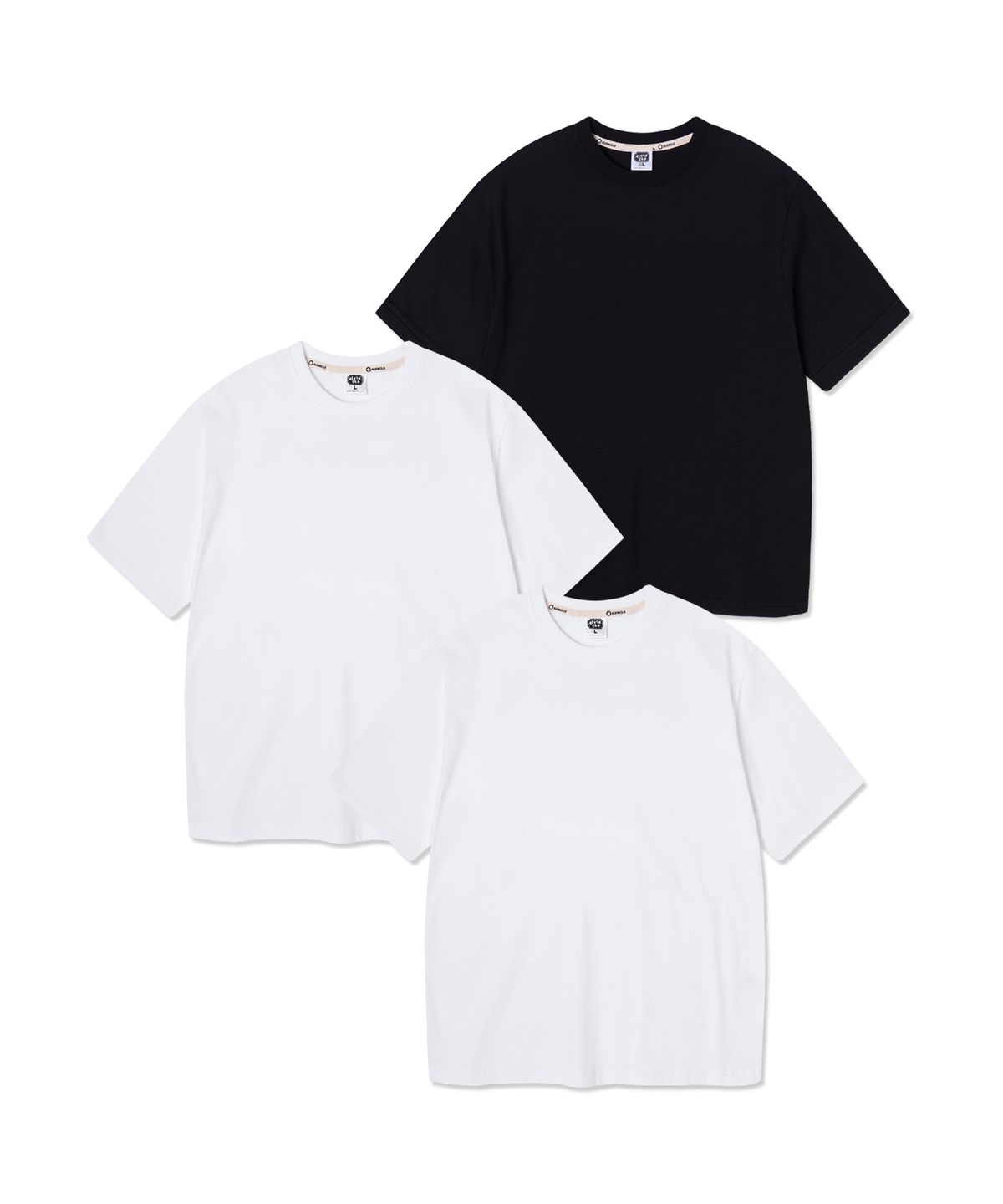 앨빈클로(ALVINCLO) [3PACK] 무지 오버핏 반팔티 3종 패키지