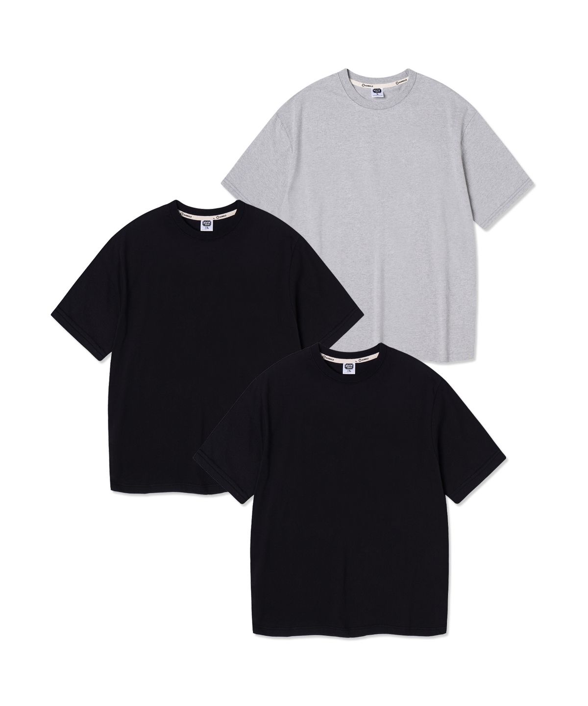 앨빈클로(ALVINCLO) [3PACK] 무지 오버핏 반팔티 3종 패키지