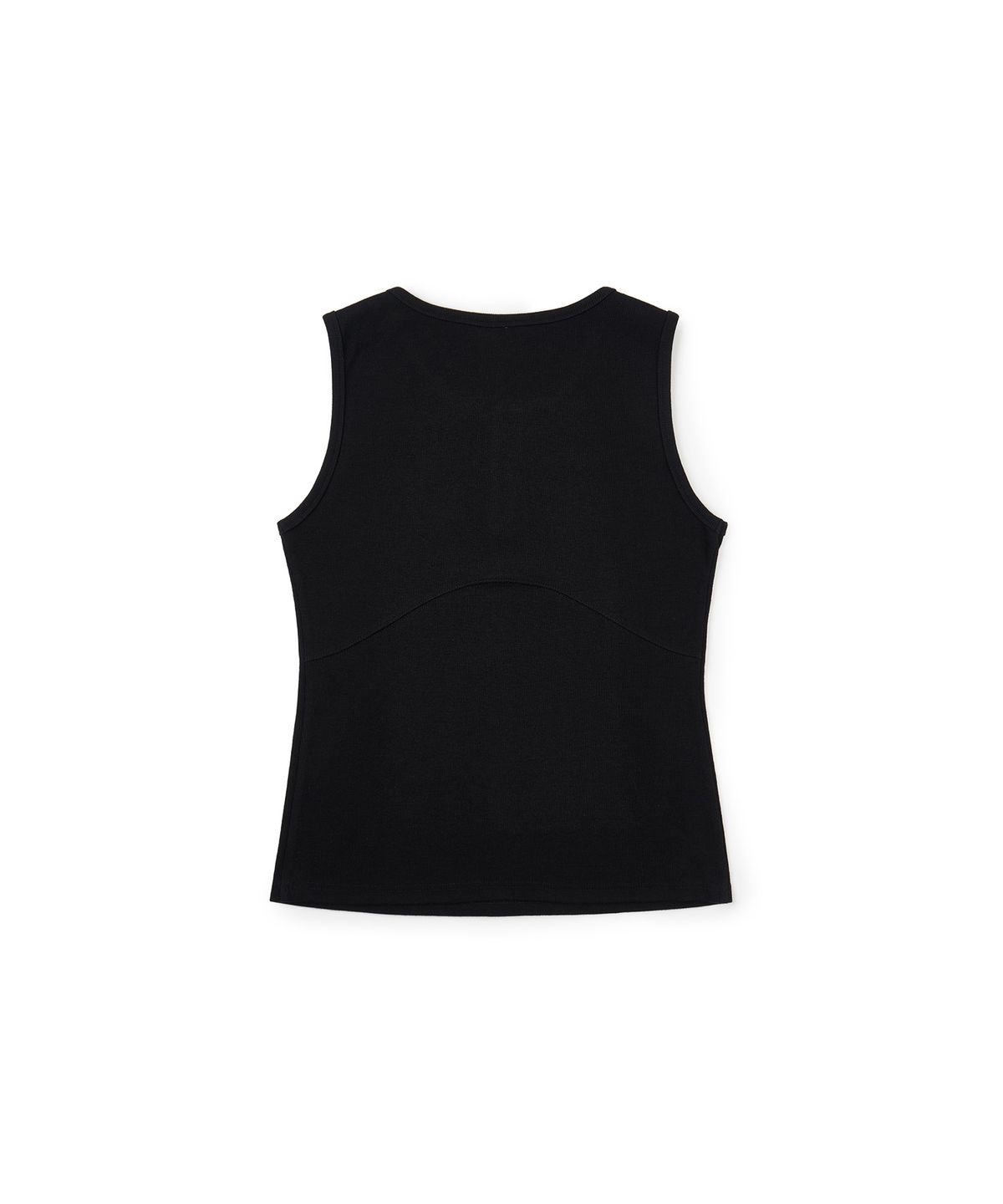 르바세(LEVASSE) Ribbed Henley Muscle Tank_Black