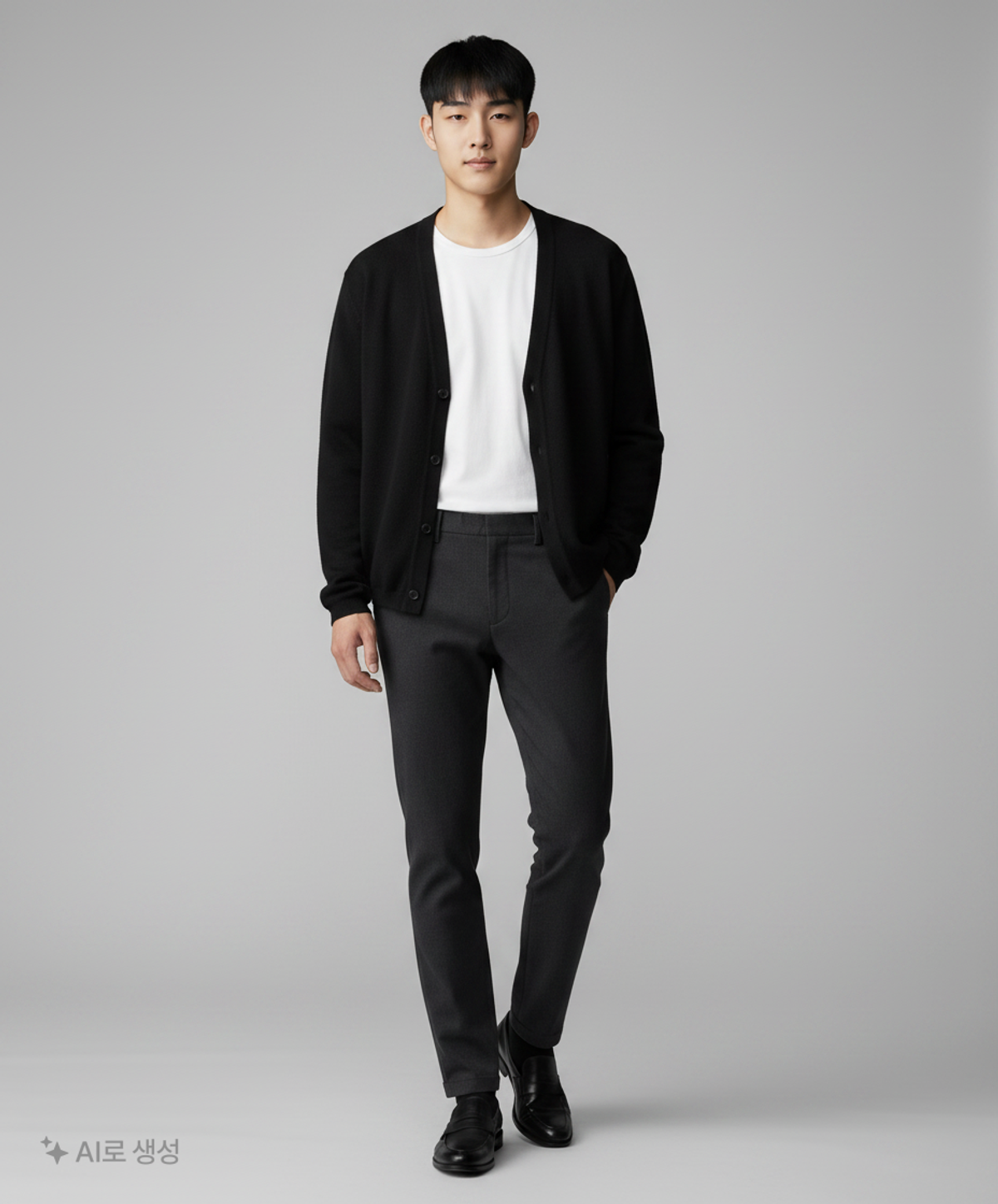 무신사 스탠다드(MUSINSA STANDARD) 미니멀 가디건 [블랙] L