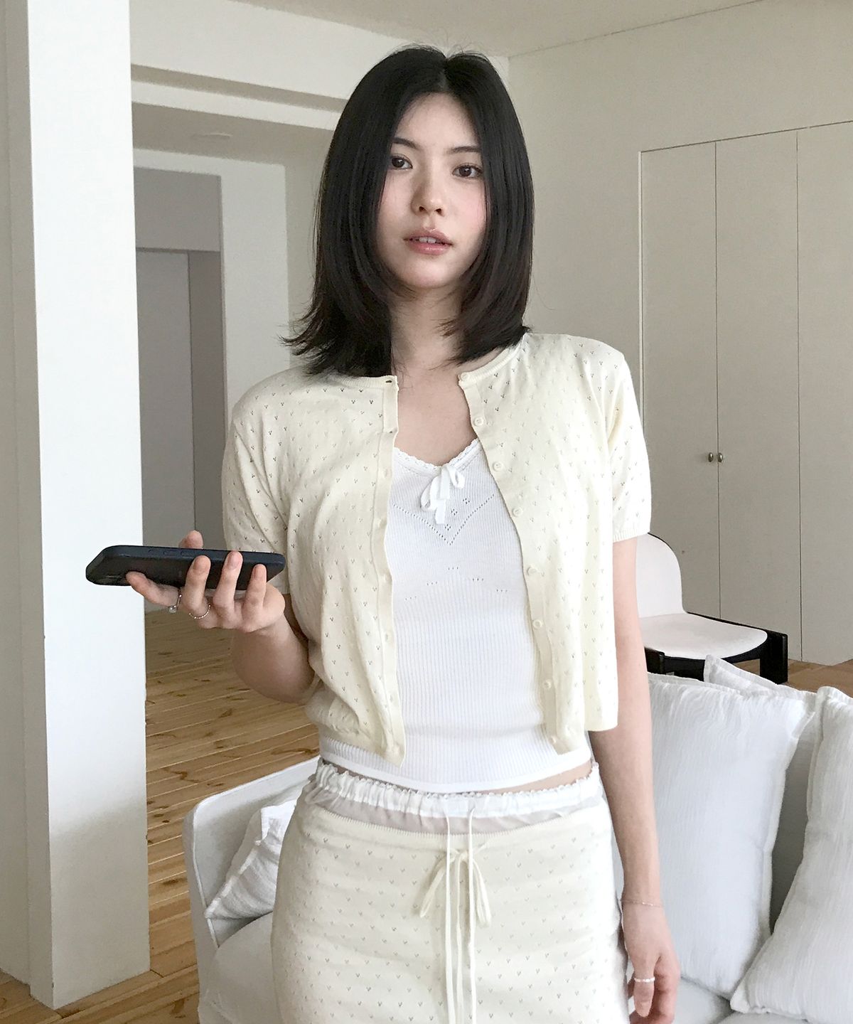 그로브(GROVE) MELODY H/S CARDIGAN (3COLOR)