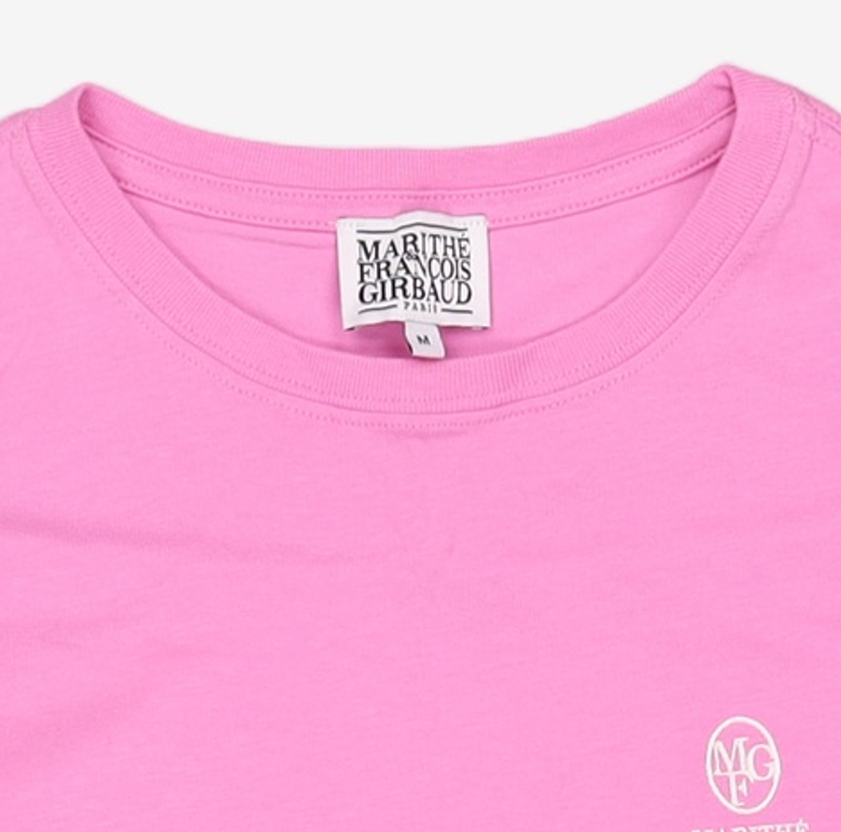 마리떼 프랑소와 저버(MARITHÉ + FRANҪOIS GIRBAUD) W EMBROIDERY LOGO TEE pink M