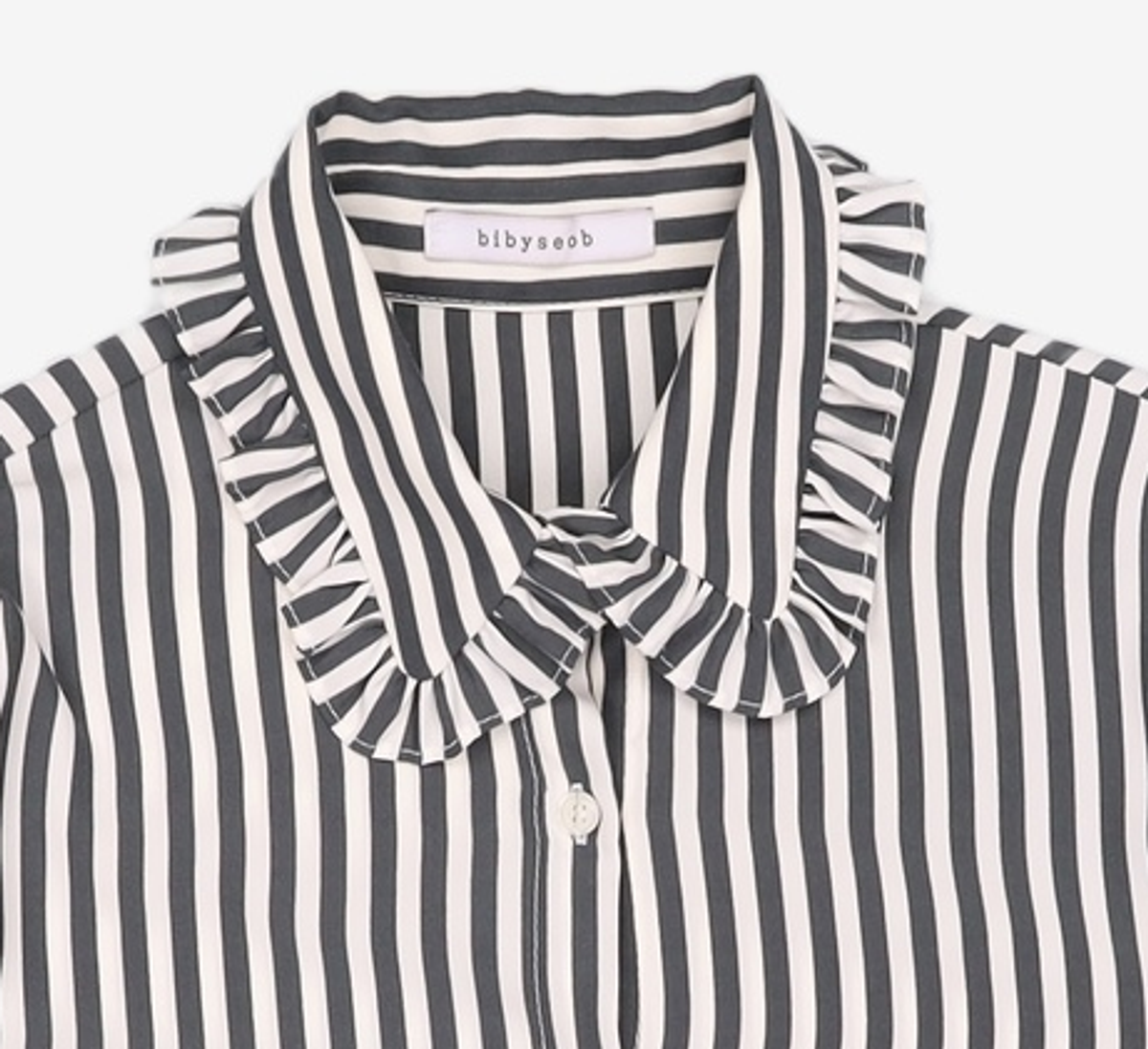 바이바이섭(BIBYSEOB) RUFFLE COLLAR SHIRTS GREY