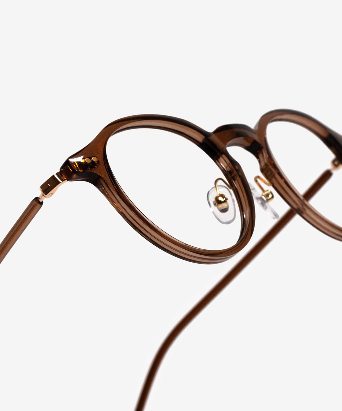 웨어웨어(WEARWHERE) MELO 03 Crystal Brown 블루라이트 차단 안경