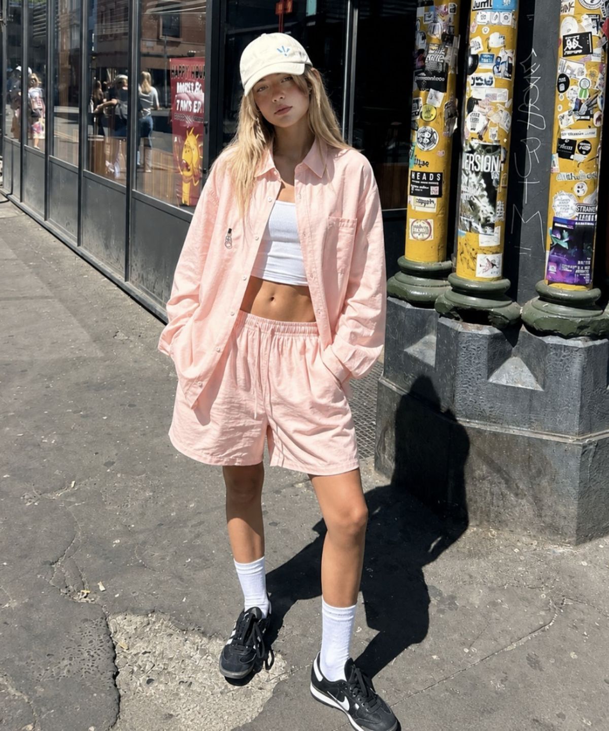 커뮨더웨어(KOMMUNTHEWEAR) KOMMUN SHIRTS SHORTS SET PINK 커뮨 셔츠 숏츠 세트 핑크
