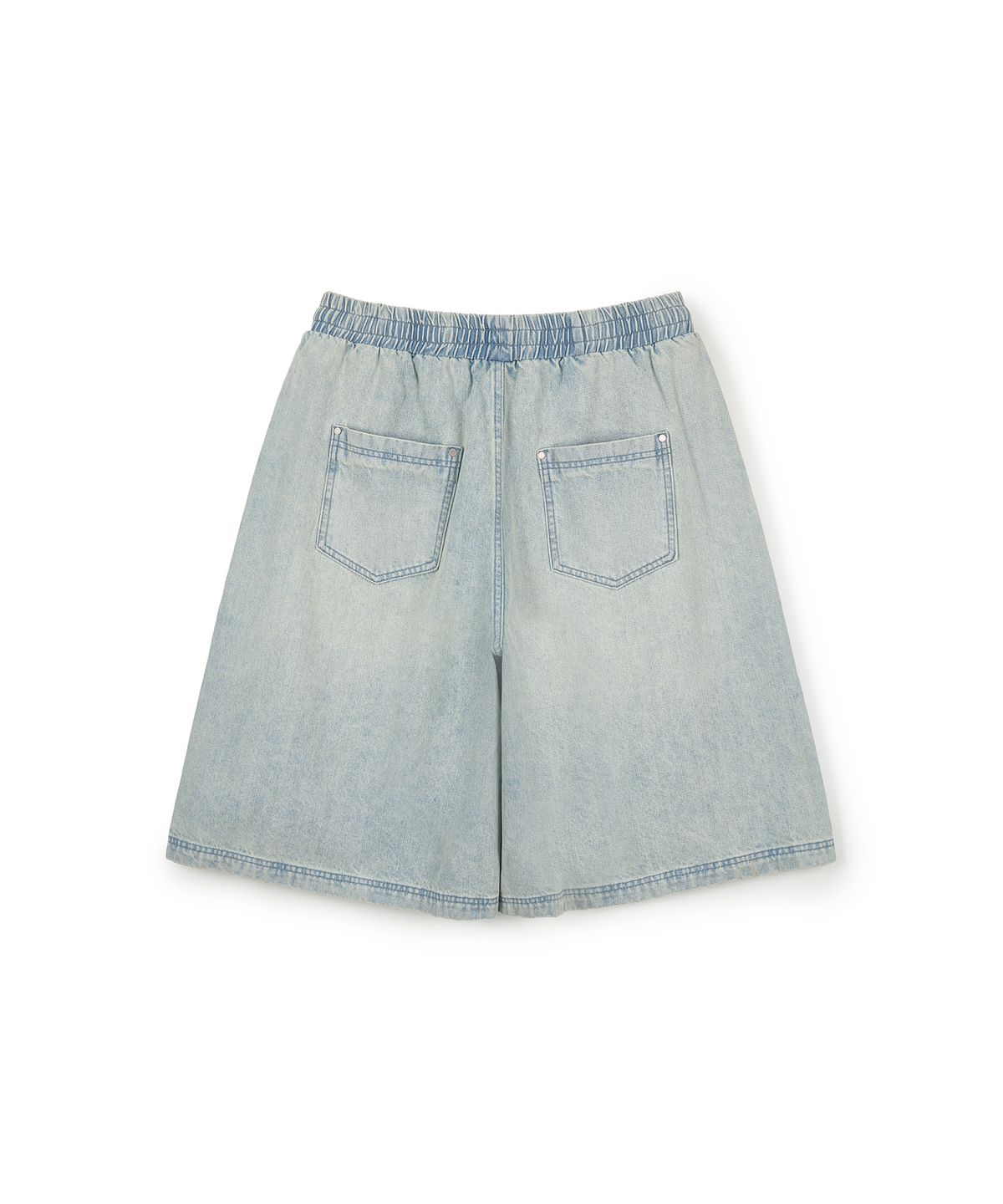 르바세(LEVASSE) Washed Denim Bermuda Shorts_Light Blue