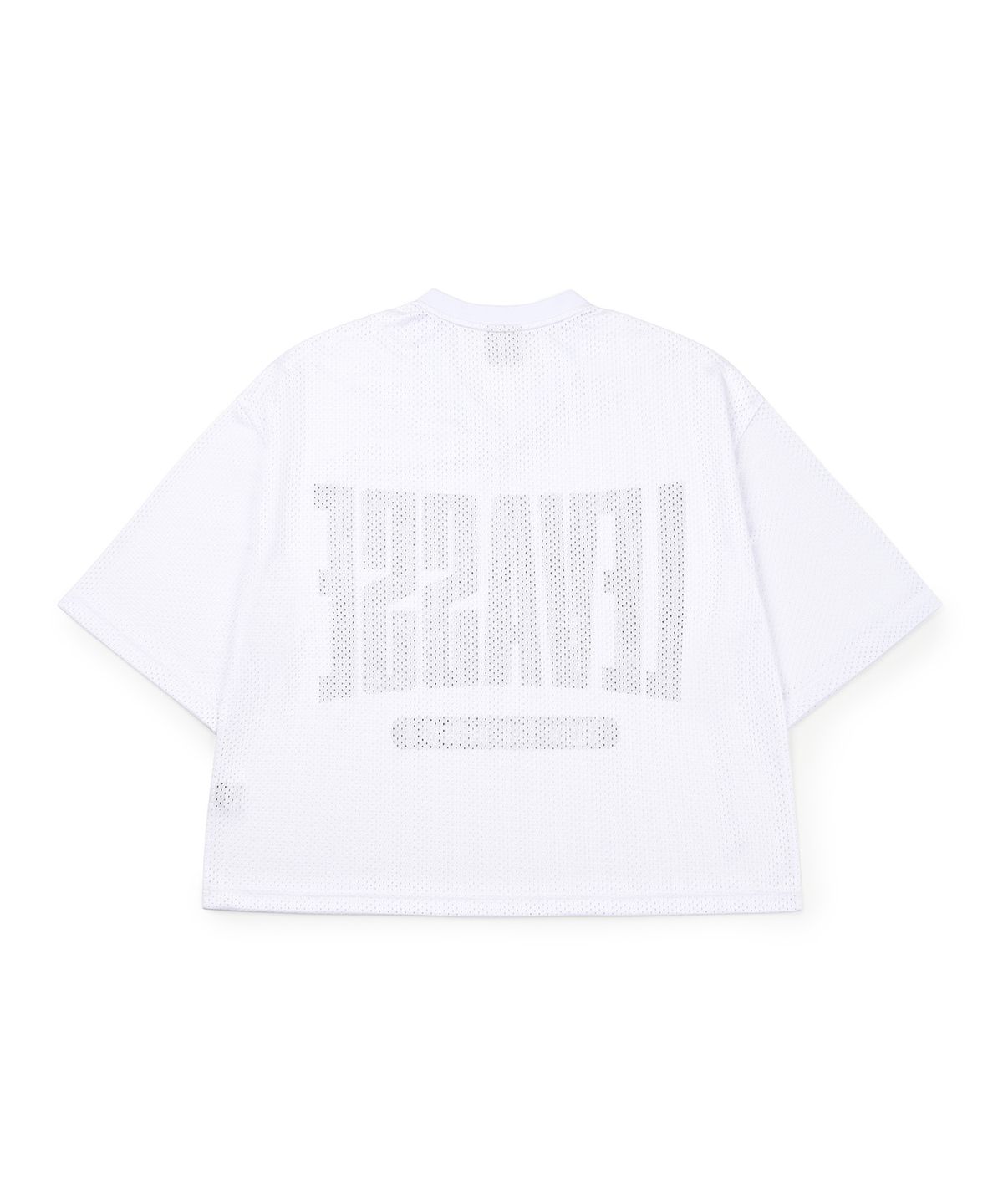 르바세(LEVASSE) Oversized Mesh V-Neck Tee_White