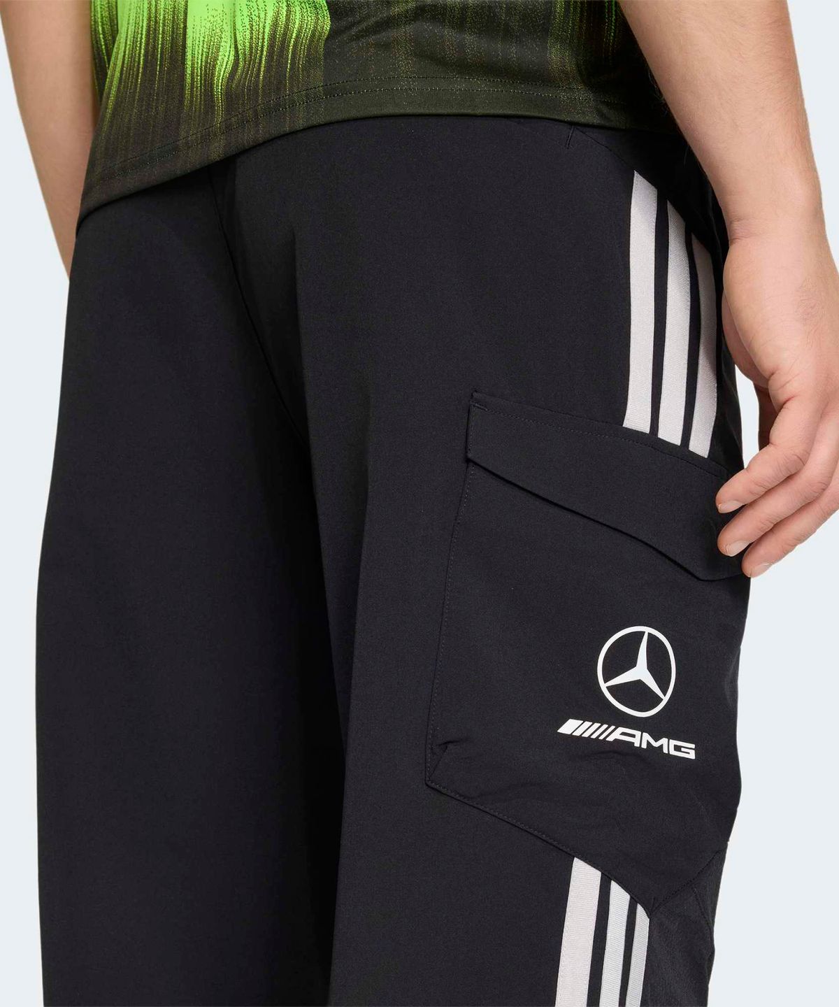 아디다스(ADIDAS) 메르세데스 - AMG F1 팀 메카닉스 팬츠 - 블랙:그레이 / KE5478
