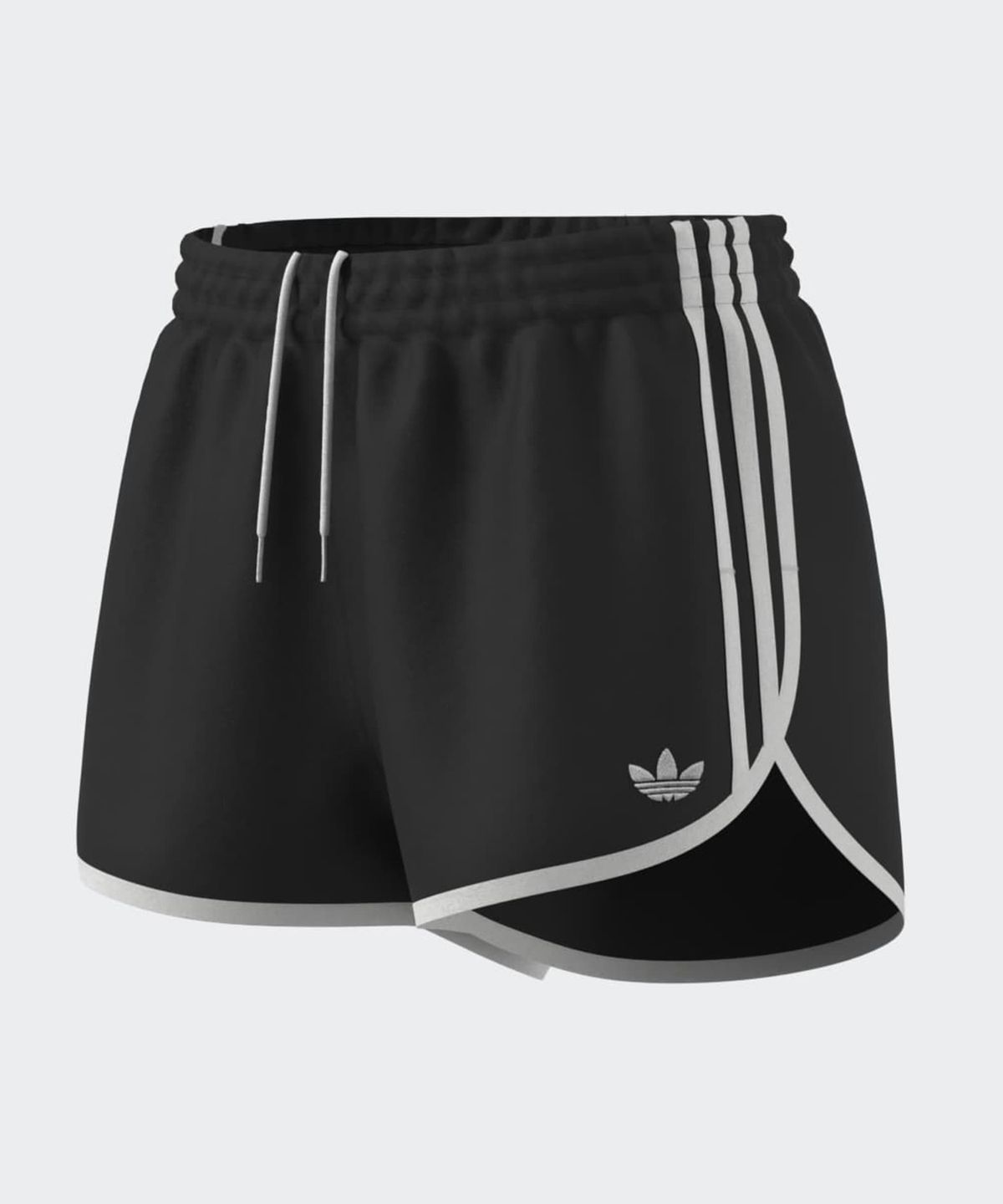 아디다스(ADIDAS) 새틴 3S 스프린터 숏 팬츠 - 블랙:화이트 / KR4226