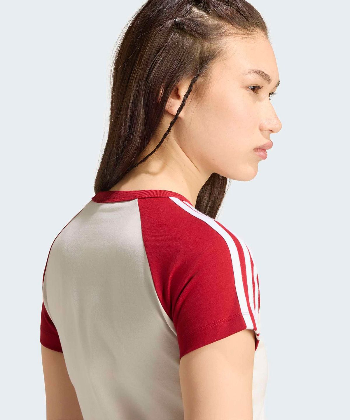 아디다스(ADIDAS) SST 티셔츠 - 화이트:레드:화이트 / KS4696