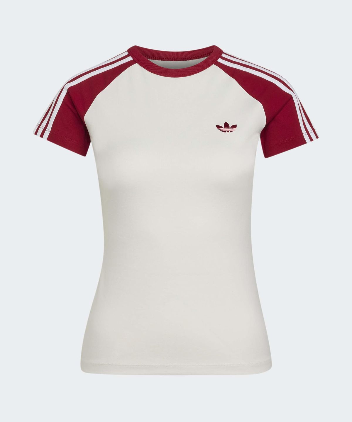 아디다스(ADIDAS) SST 티셔츠 - 화이트:레드:화이트 / KS4696