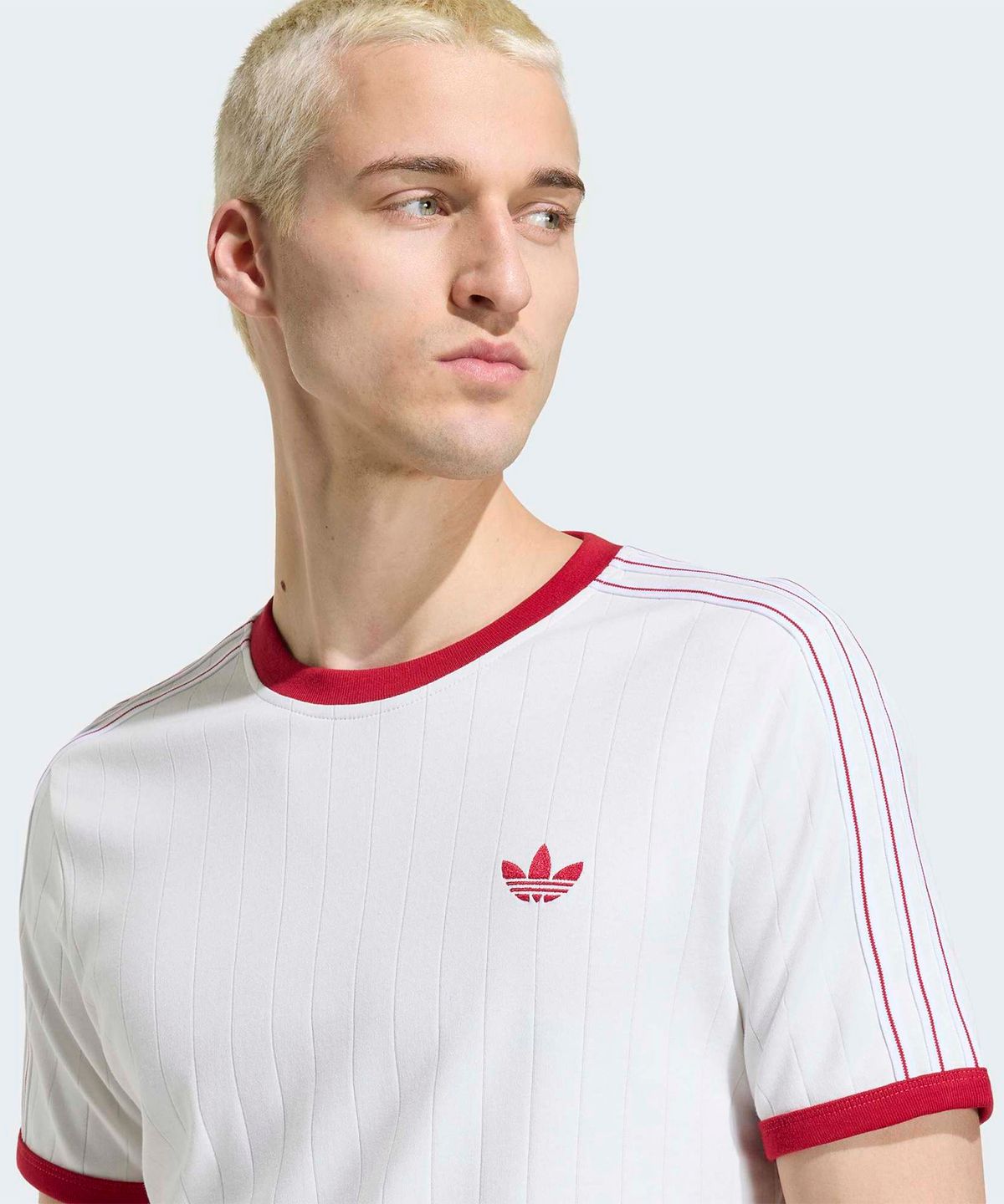 아디다스(ADIDAS) 드롭 니들 3-스트라이프 티 - 화이트 / KS7449