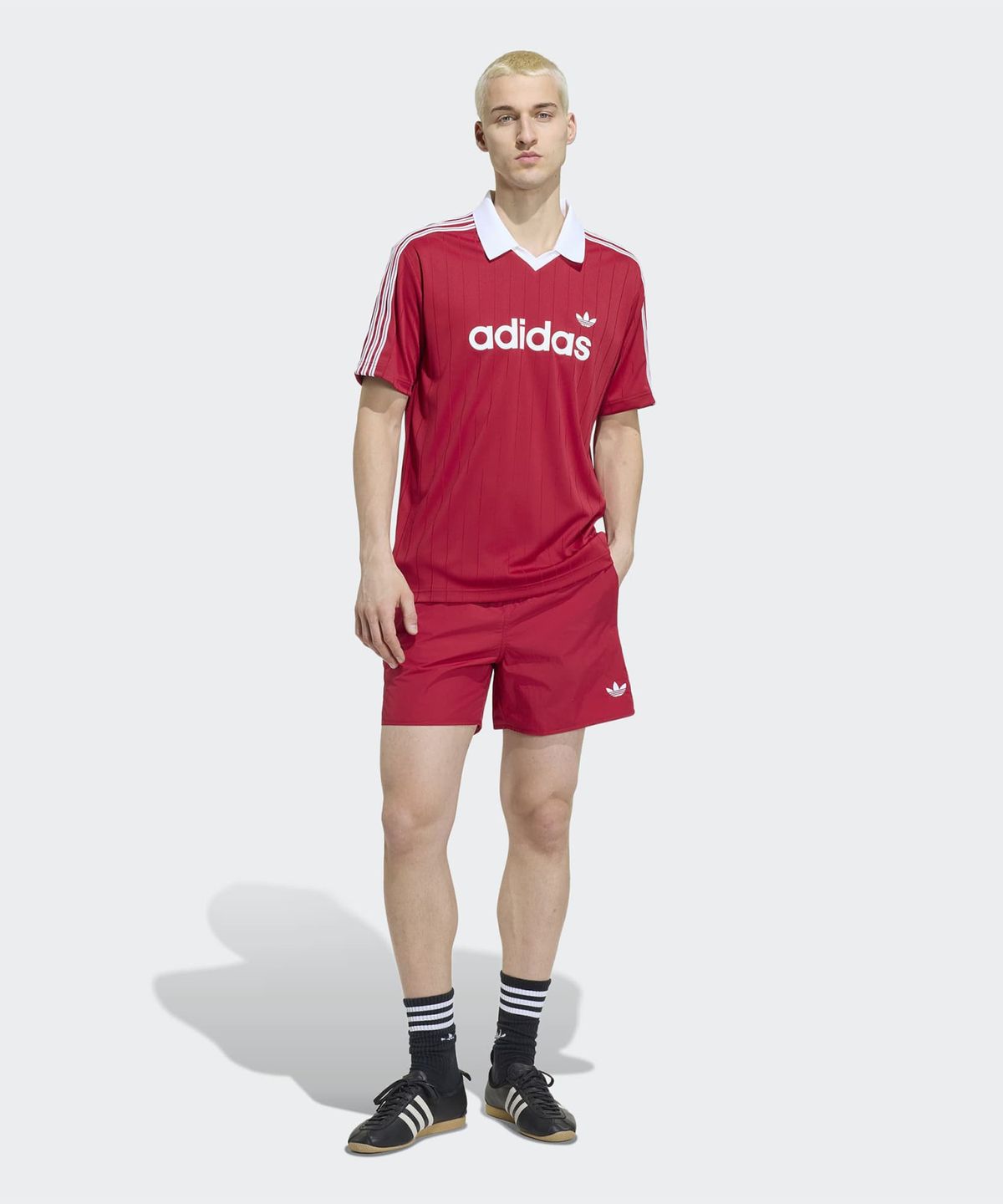 아디다스(ADIDAS) 드롭 니들 저지 - 레드:화이트 / KS7455