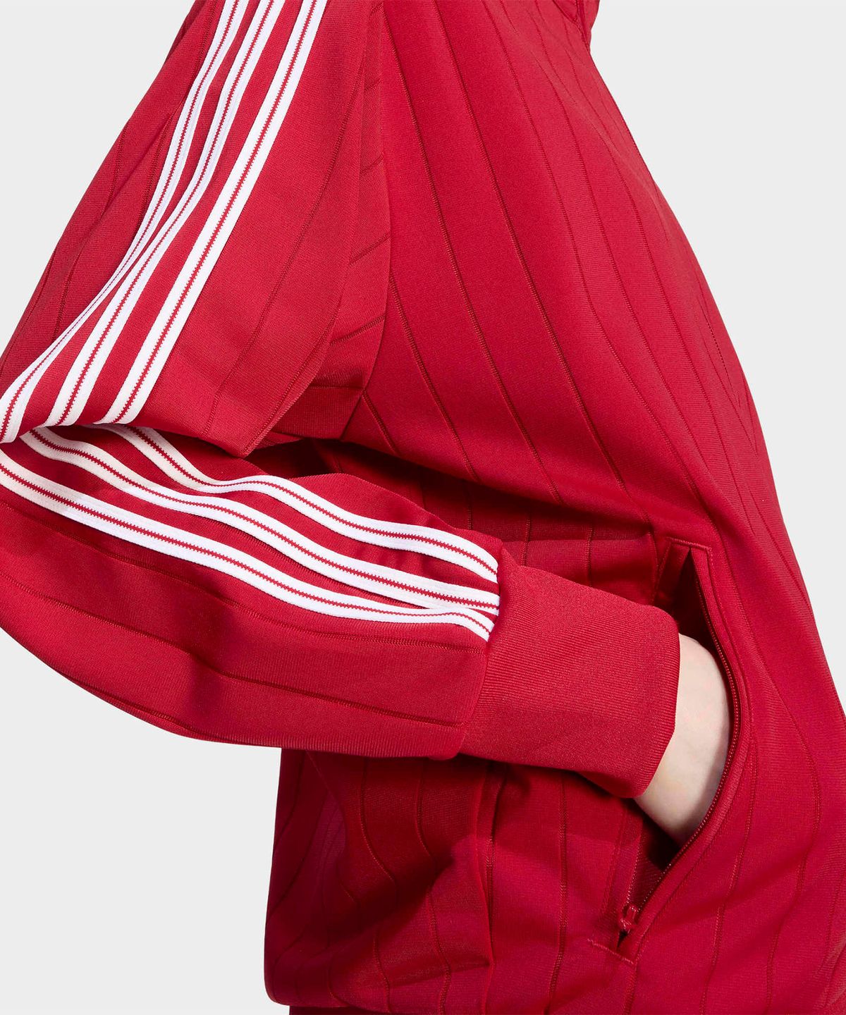 아디다스(ADIDAS) 핀스트라이프 파이어버드 루즈 트랙탑 - 레드:화이트 / KS9984