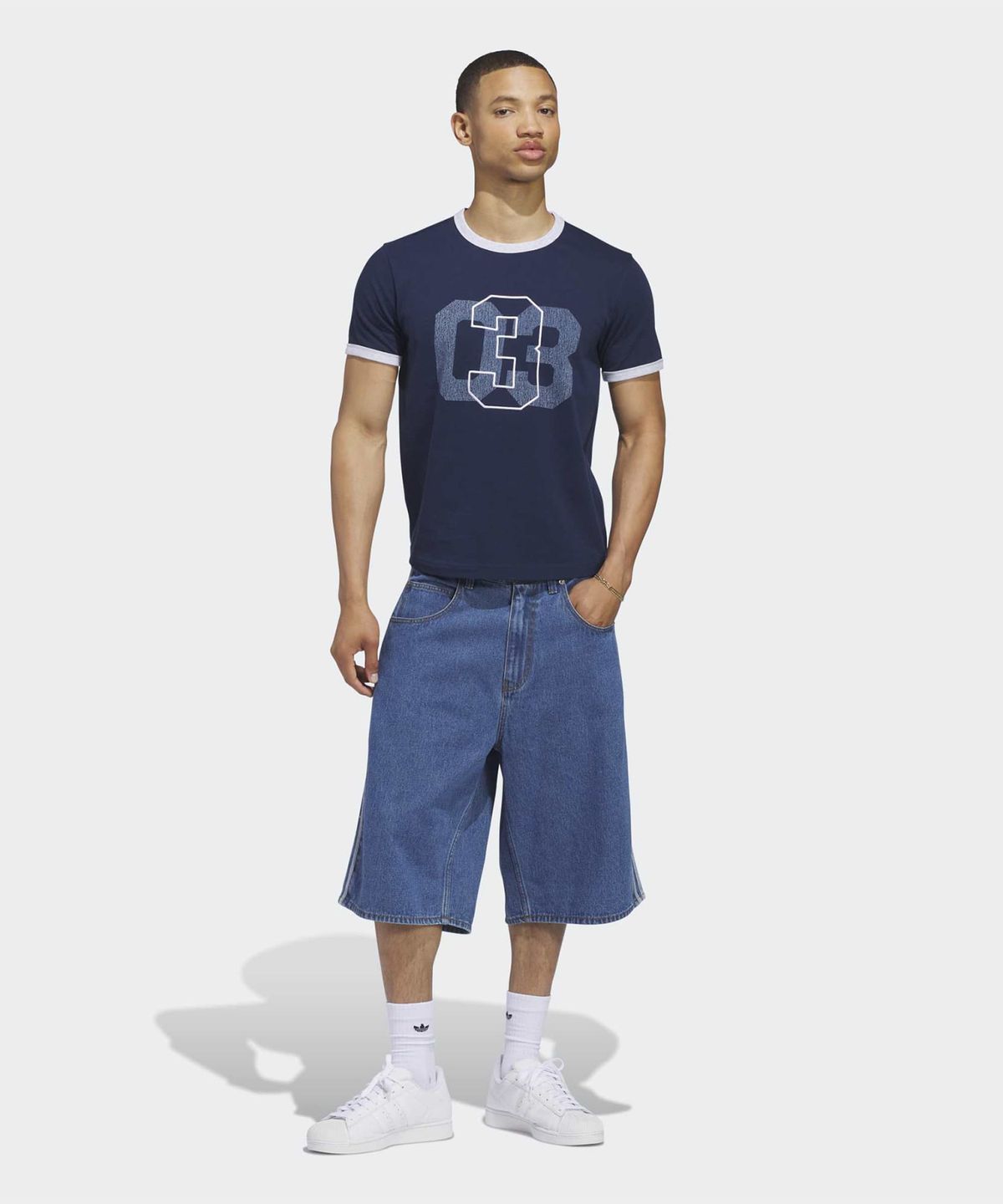 아디다스(ADIDAS) TEXAS A&M AGGIES 오리지널스 트레포일 링거 티 - 나이트인디고 / KT7867