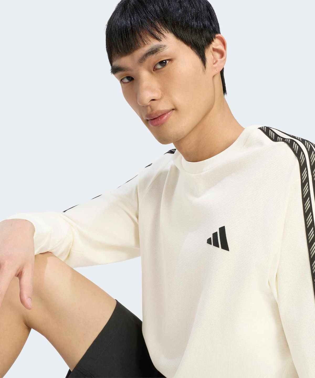 아디다스(ADIDAS) 3-스트라이프 클럽 롱 슬리브 티 - 화이트 / KX0485