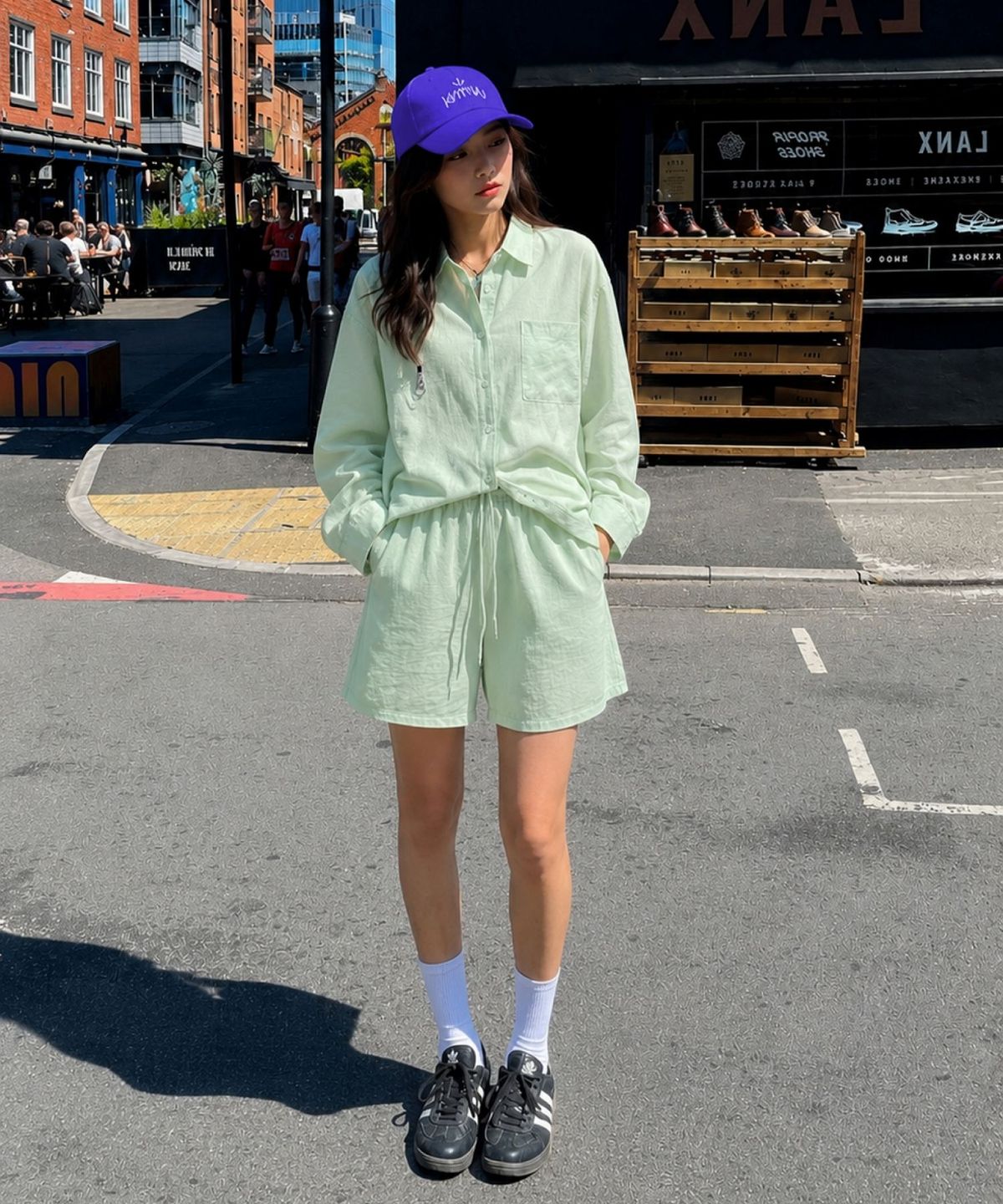 커뮨더웨어(KOMMUNTHEWEAR) KOMMUN SHIRTS SHORTS SET MINT 커뮨 셔츠 숏츠 세트 민트