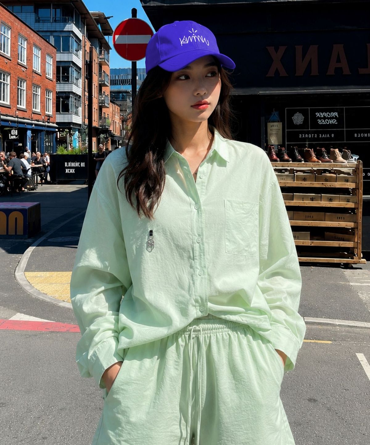 커뮨더웨어(KOMMUNTHEWEAR) KOMMUN SHIRTS SHORTS SET MINT 커뮨 셔츠 숏츠 세트 민트