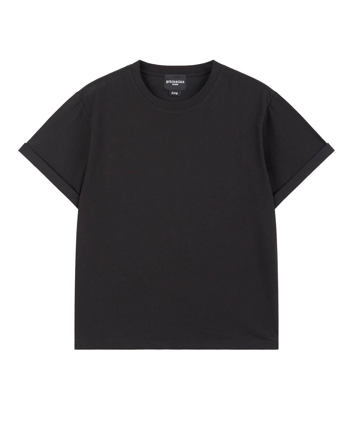 피치블랙(PITCHBLACK) BONE STAR CROP TEE (BLACK MINT)