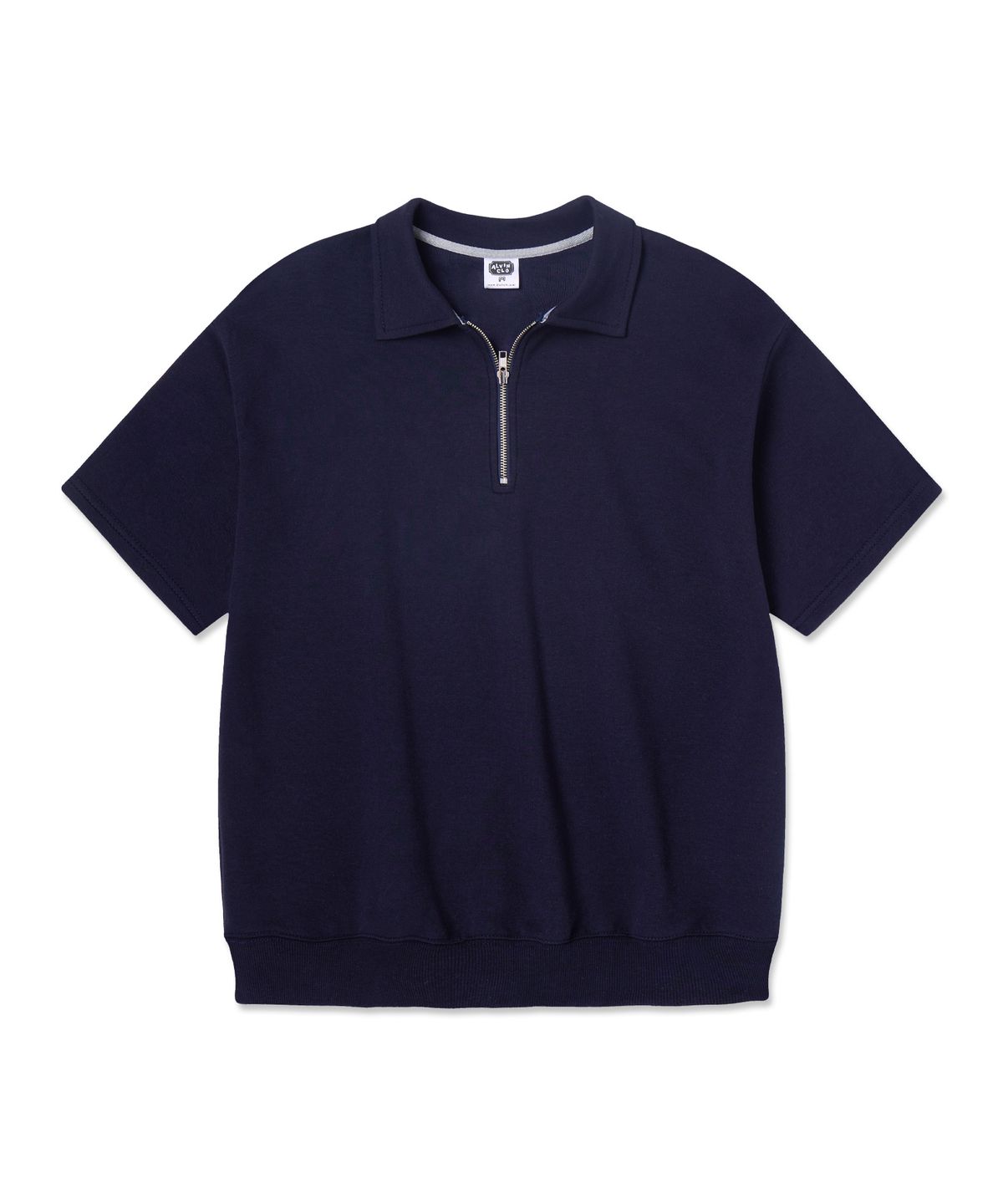 앨빈클로(ALVINCLO) 무지 카라 반집업 반팔티 AST3681 (4COLOR)