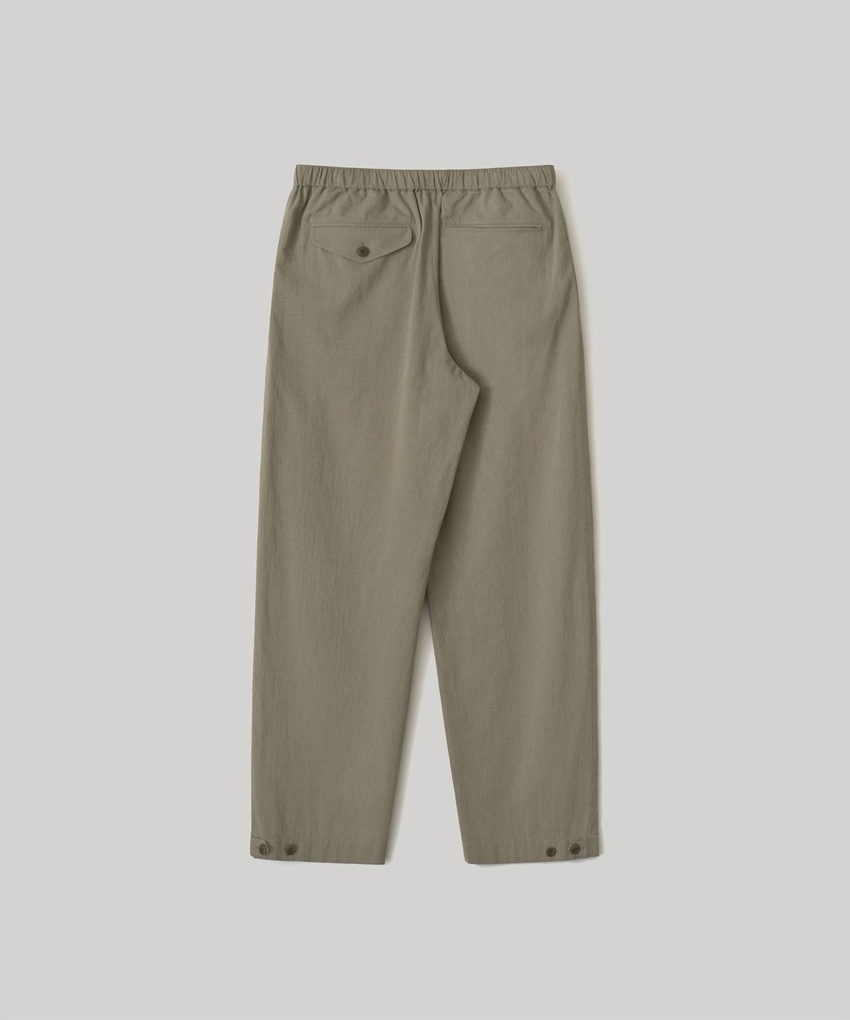 어나더 오피스(ANOTHER OFFICE) Pique Chambray Easy Pants (Khaki-Stripe)