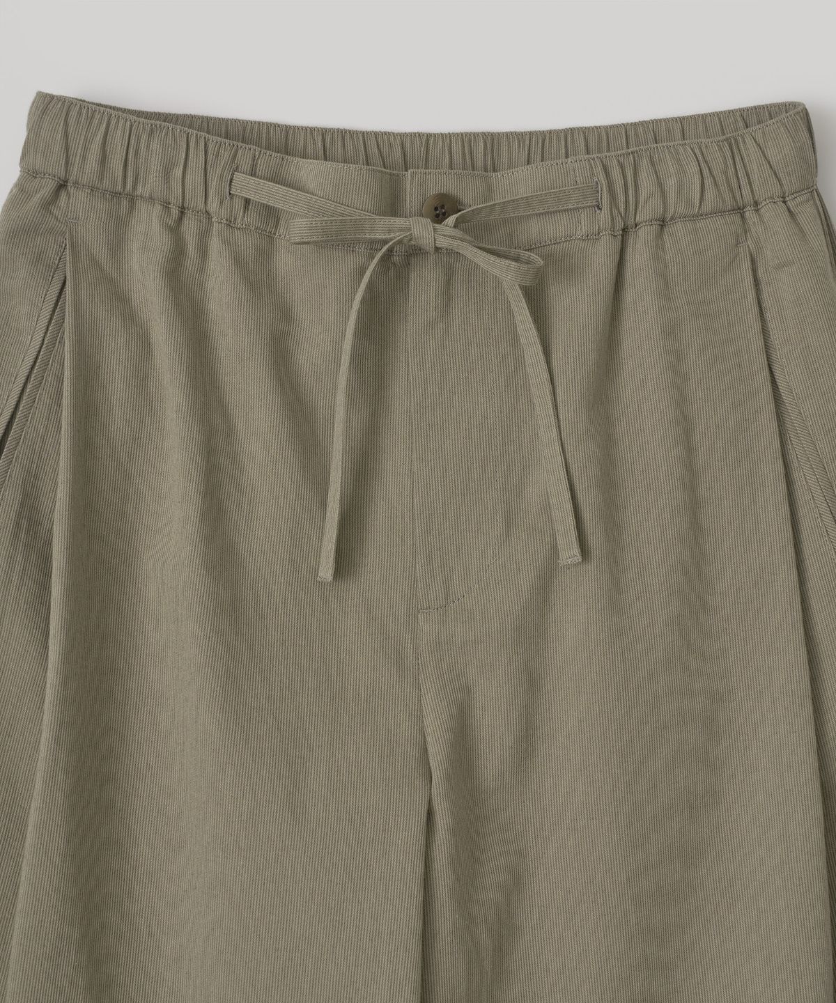 어나더 오피스(ANOTHER OFFICE) Pique Chambray Easy Pants (Khaki-Stripe)