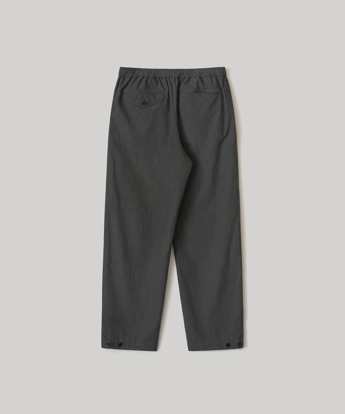 어나더 오피스(ANOTHER OFFICE) Pique Chambray Easy Pants (Black-Stripe)
